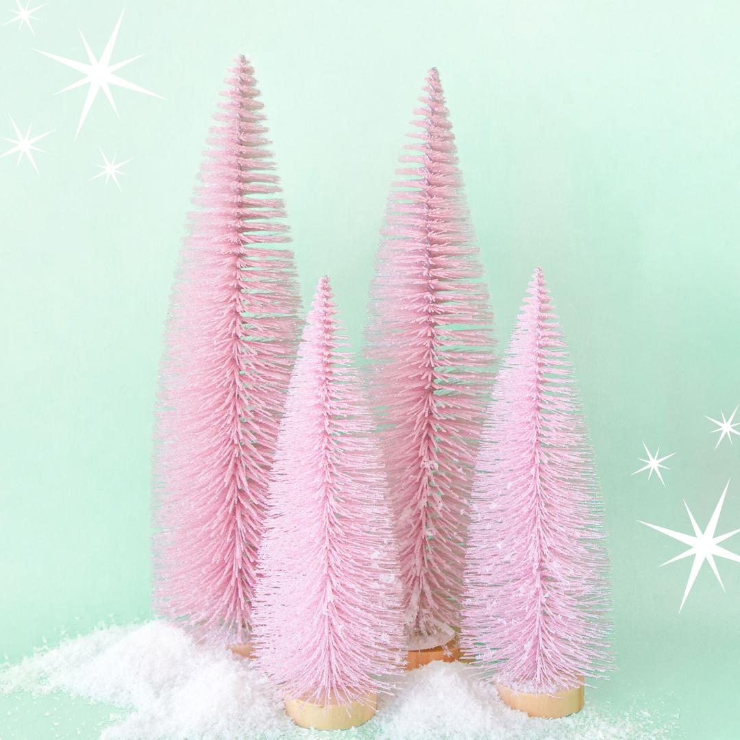Bottle Brush Tree | Pink | Sparkle Christmas Tree