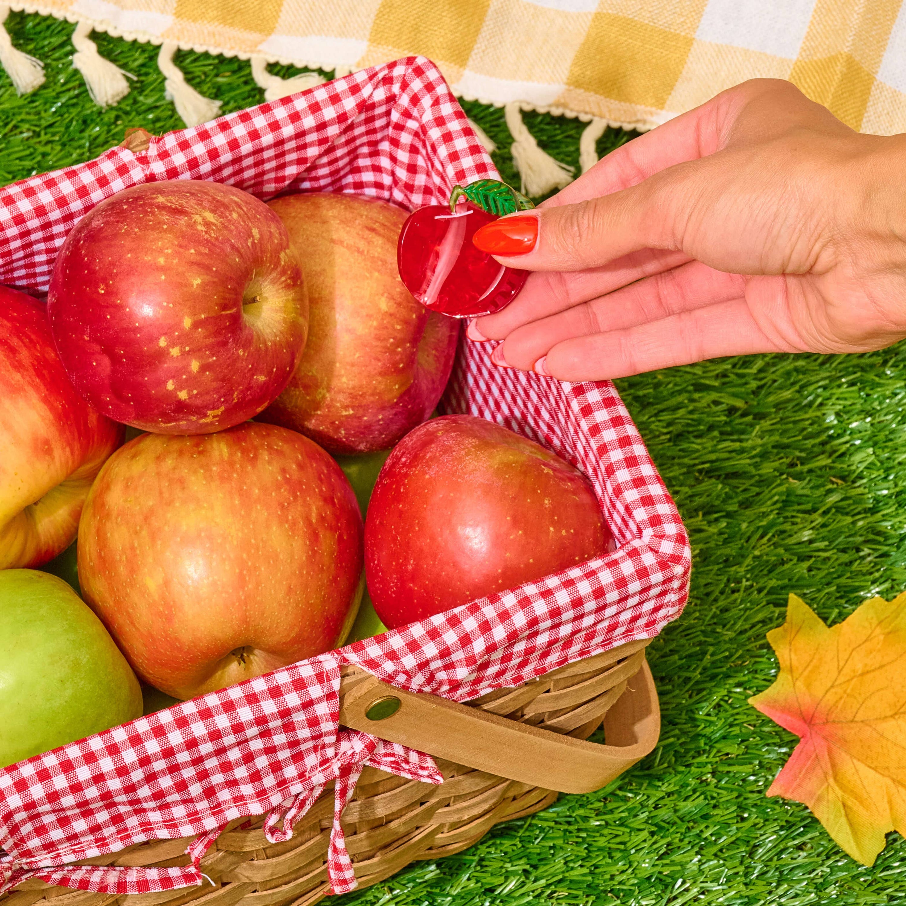 Mini Red Apple Hair Claw Clip