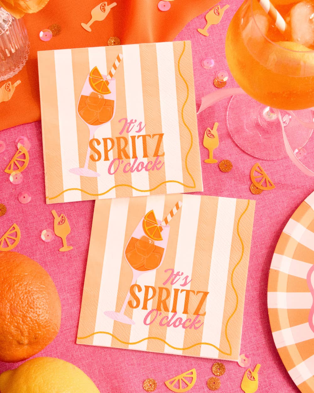 Spritz Napkins | cocktail, bachelorette, bridal, summer