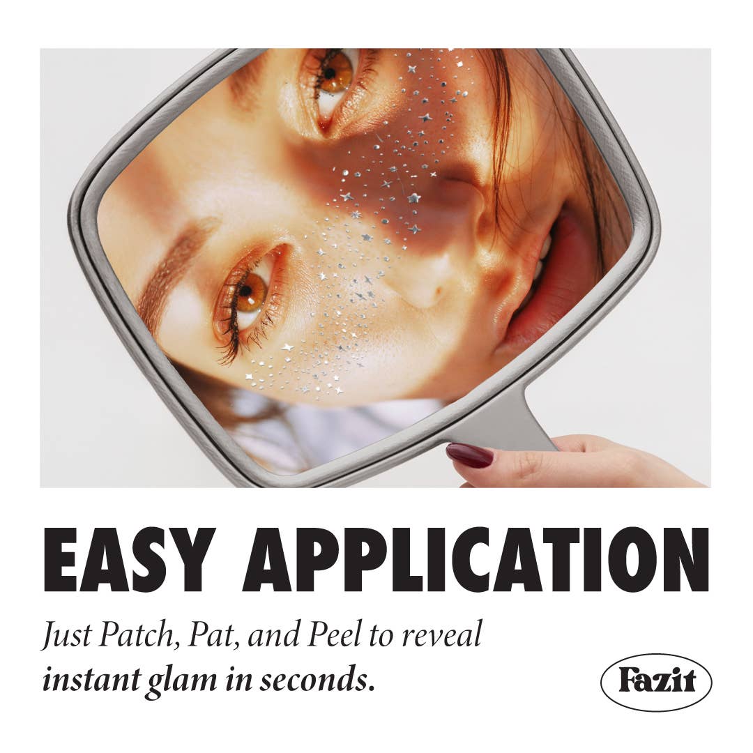 Fazit Makeup Patches Silver Face Glitter Makeup Speckles