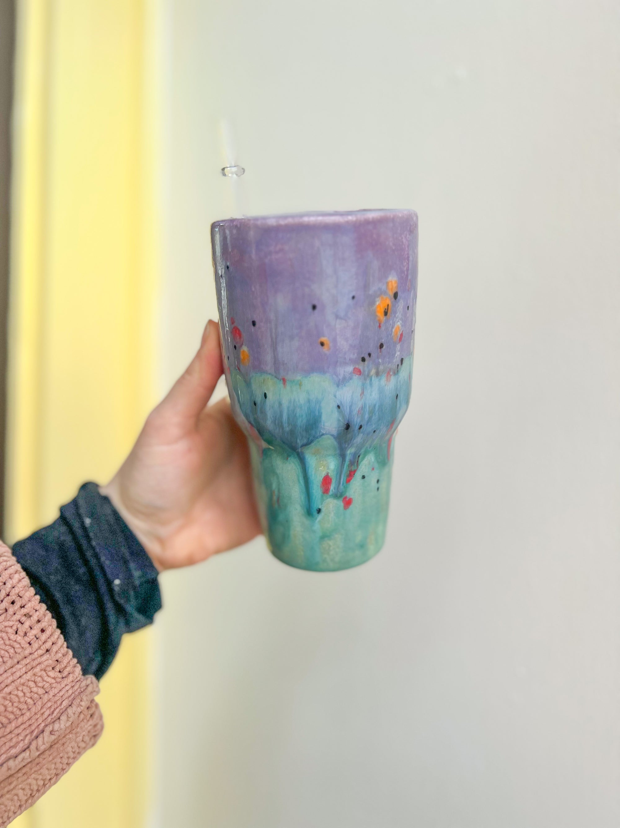 Ceramic Iced Coffee Tumbler