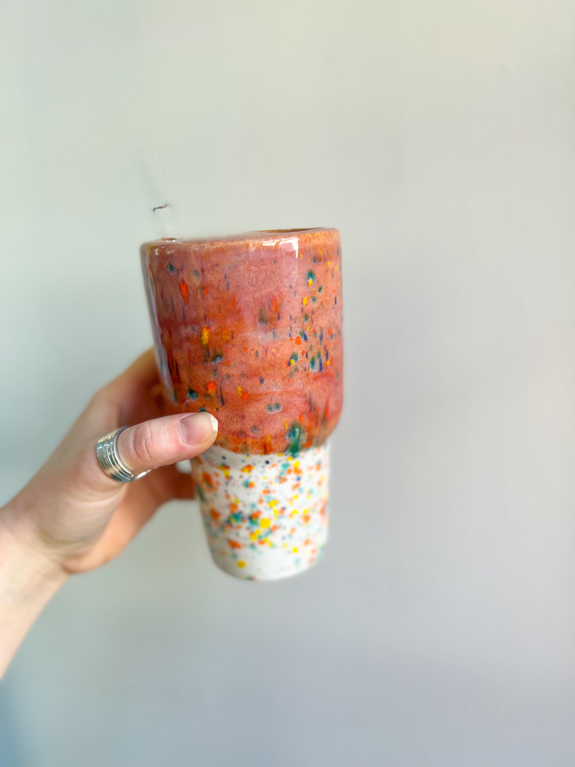 Ceramic Iced Coffee Tumbler