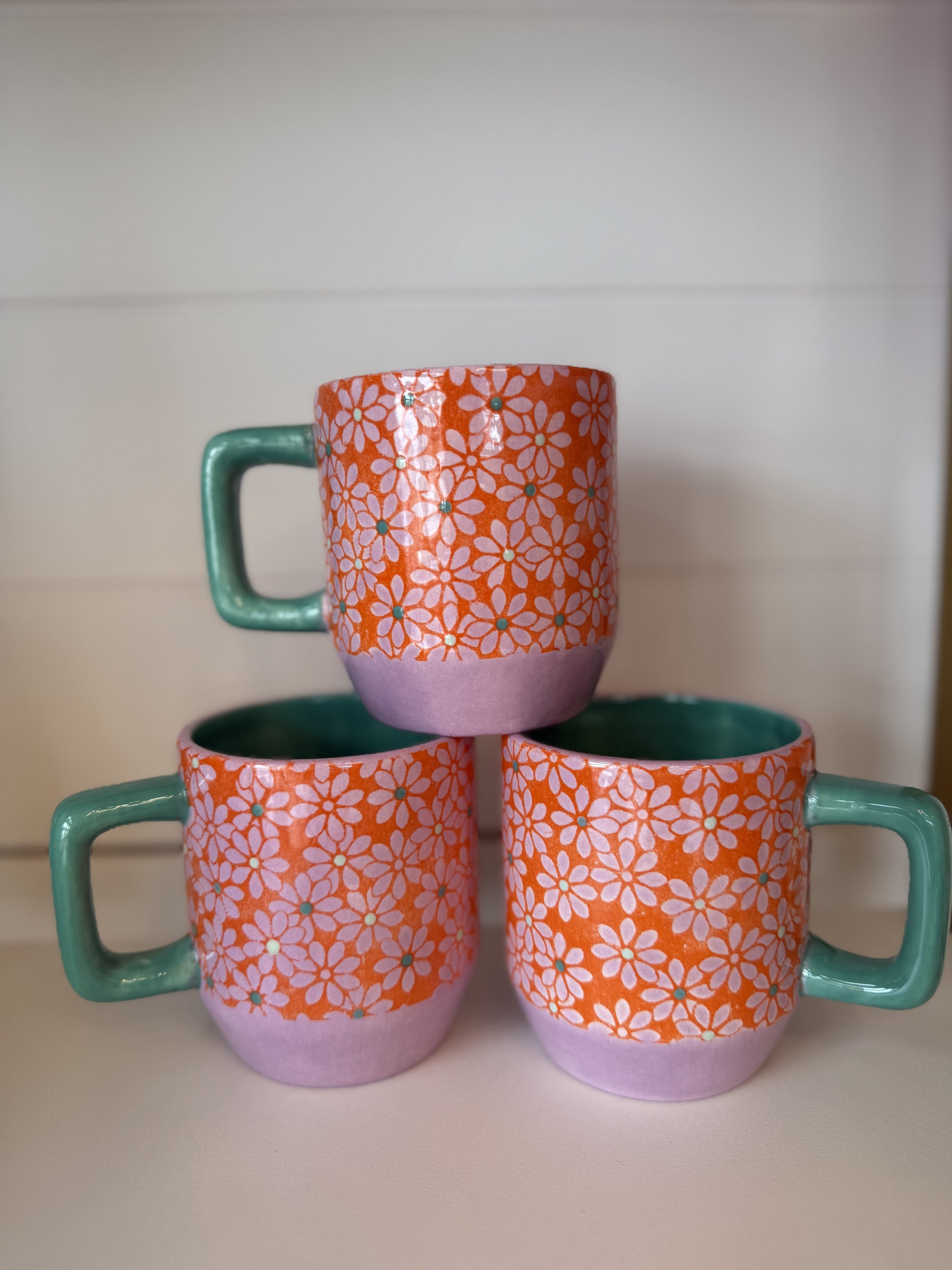 Orchid Retro Floral Mug