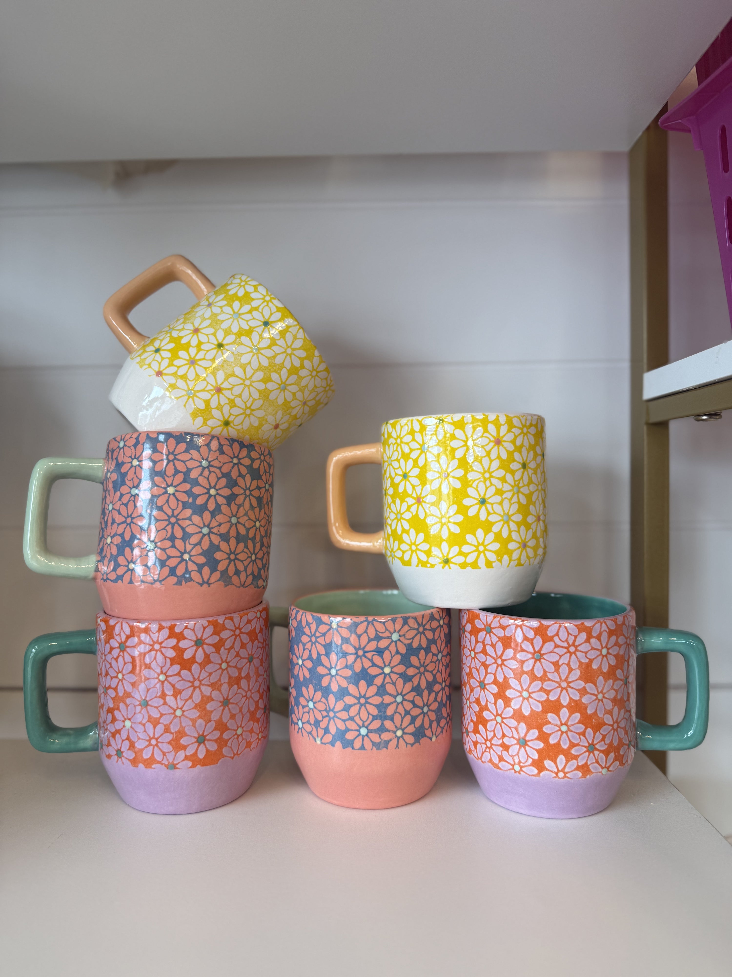 Orchid Retro Floral Mug