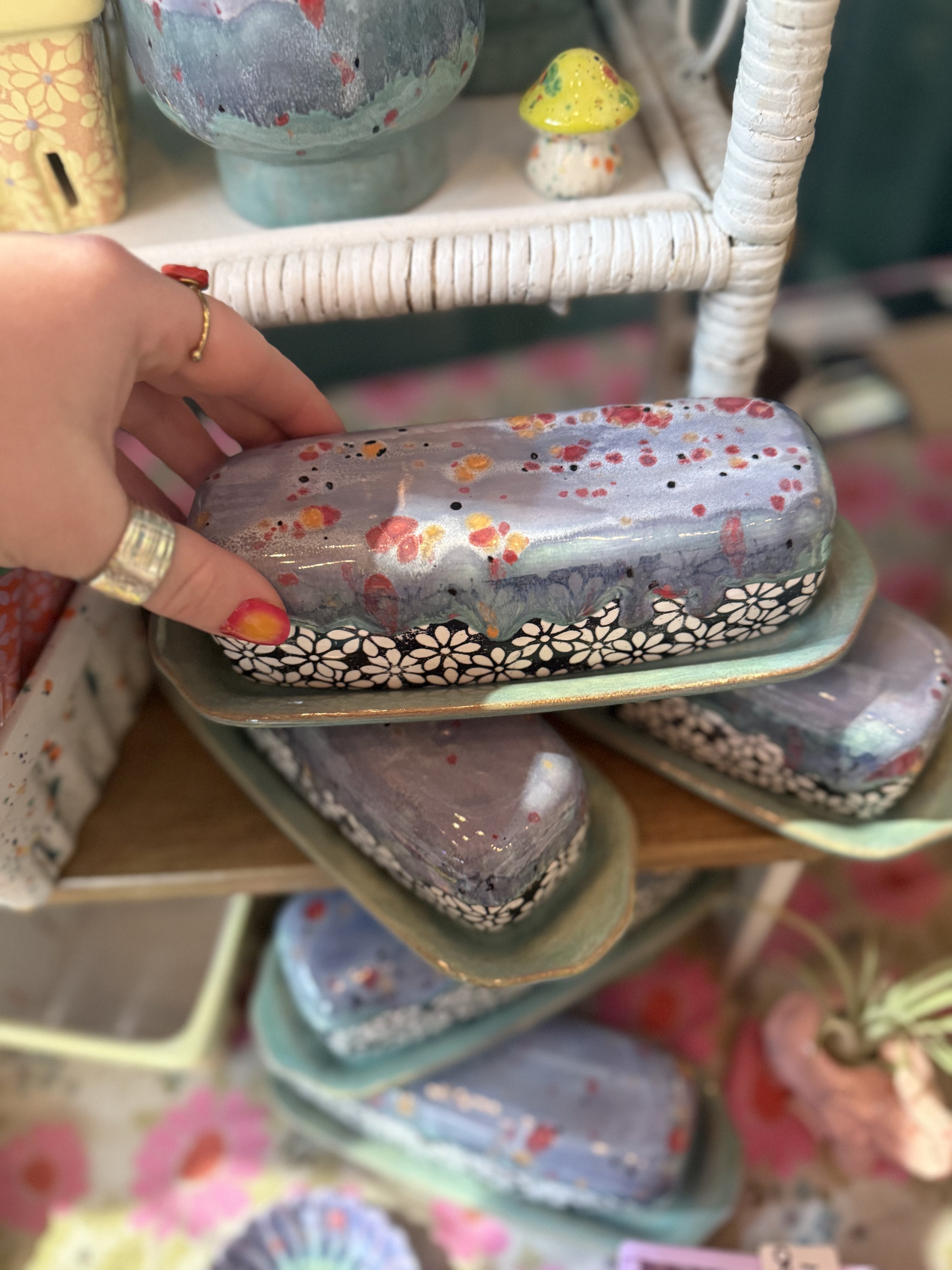 Floral Butter Dish