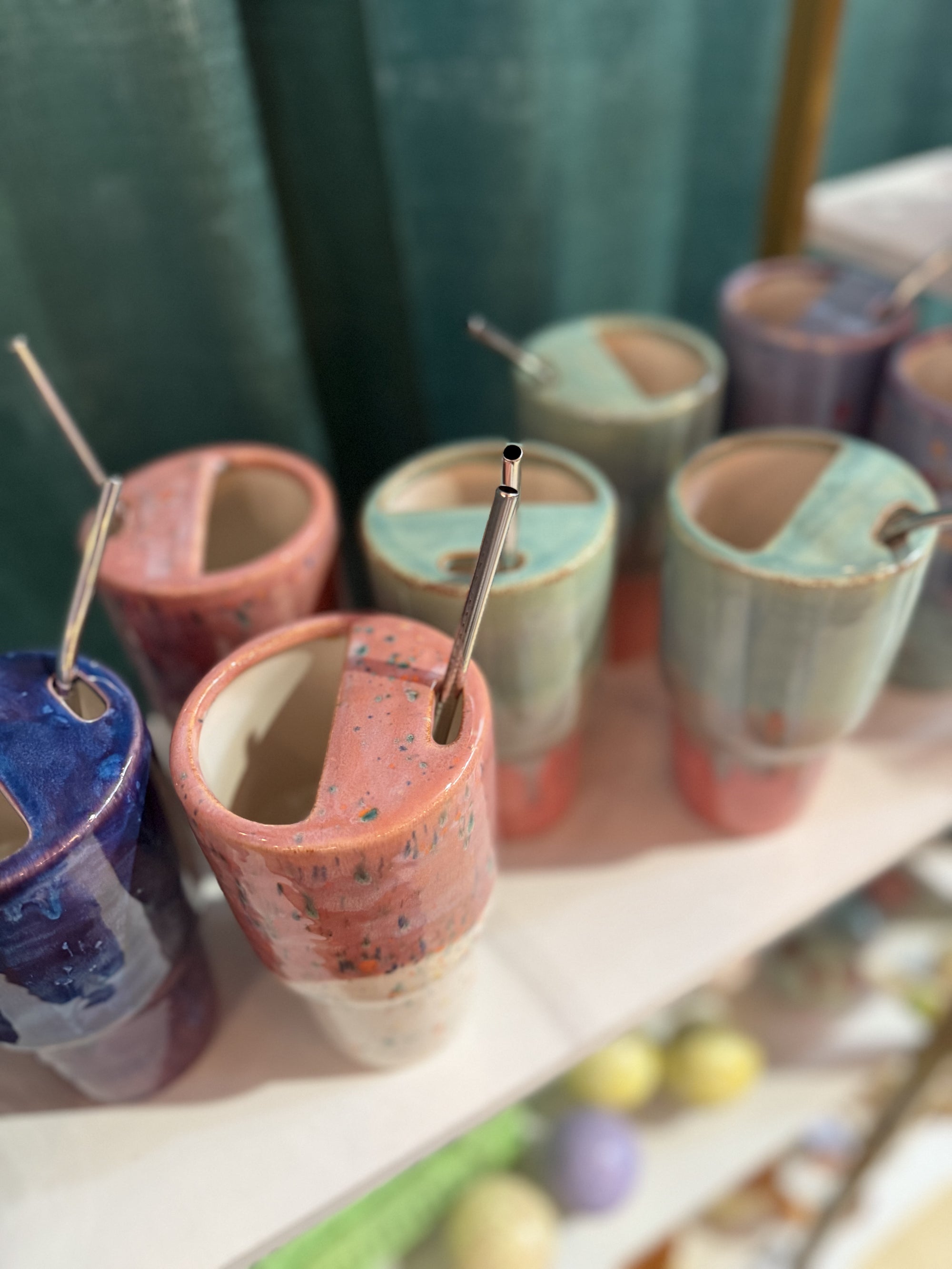 Ceramic Iced Coffee Tumbler