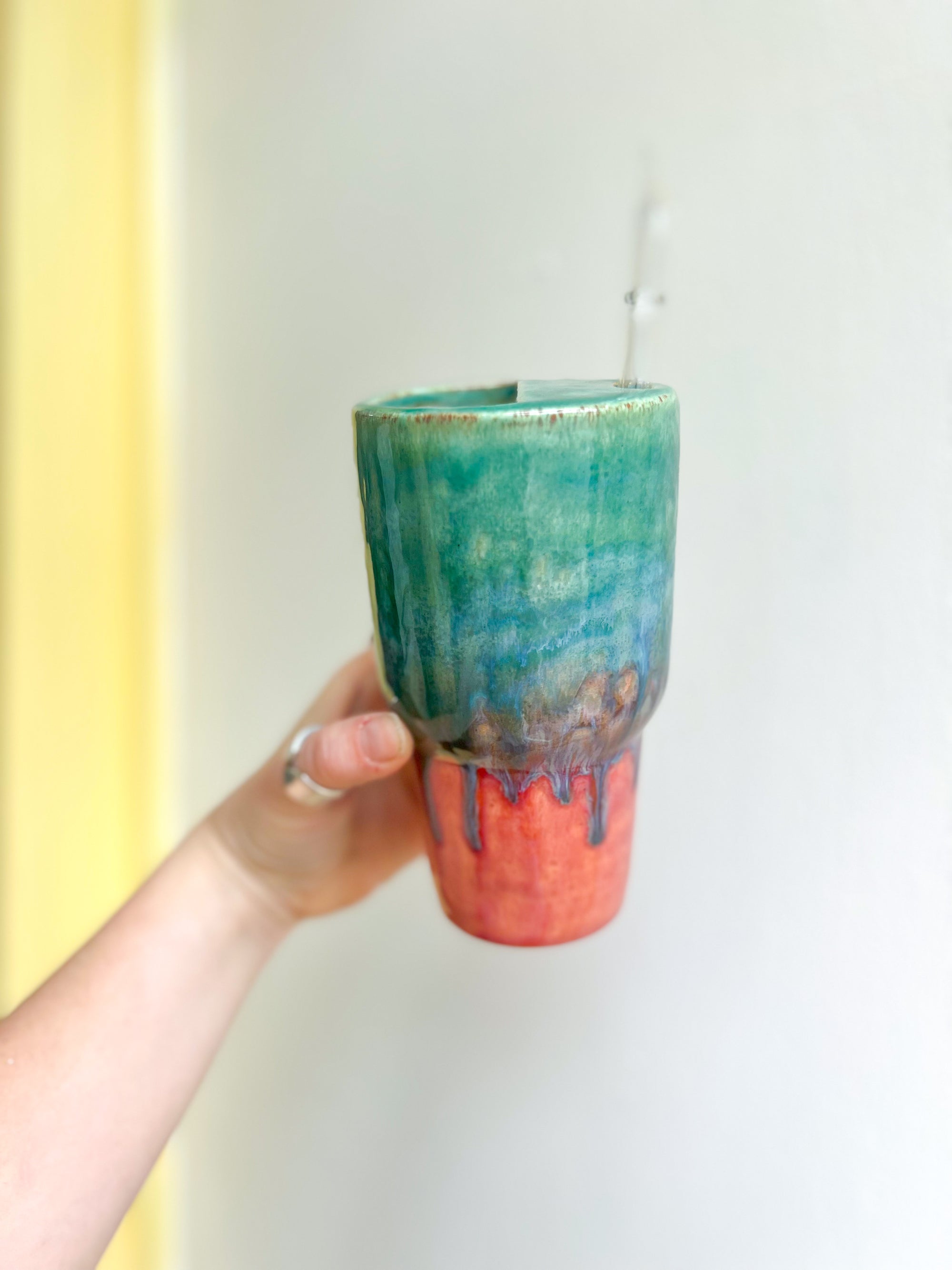 Ceramic Iced Coffee Tumbler