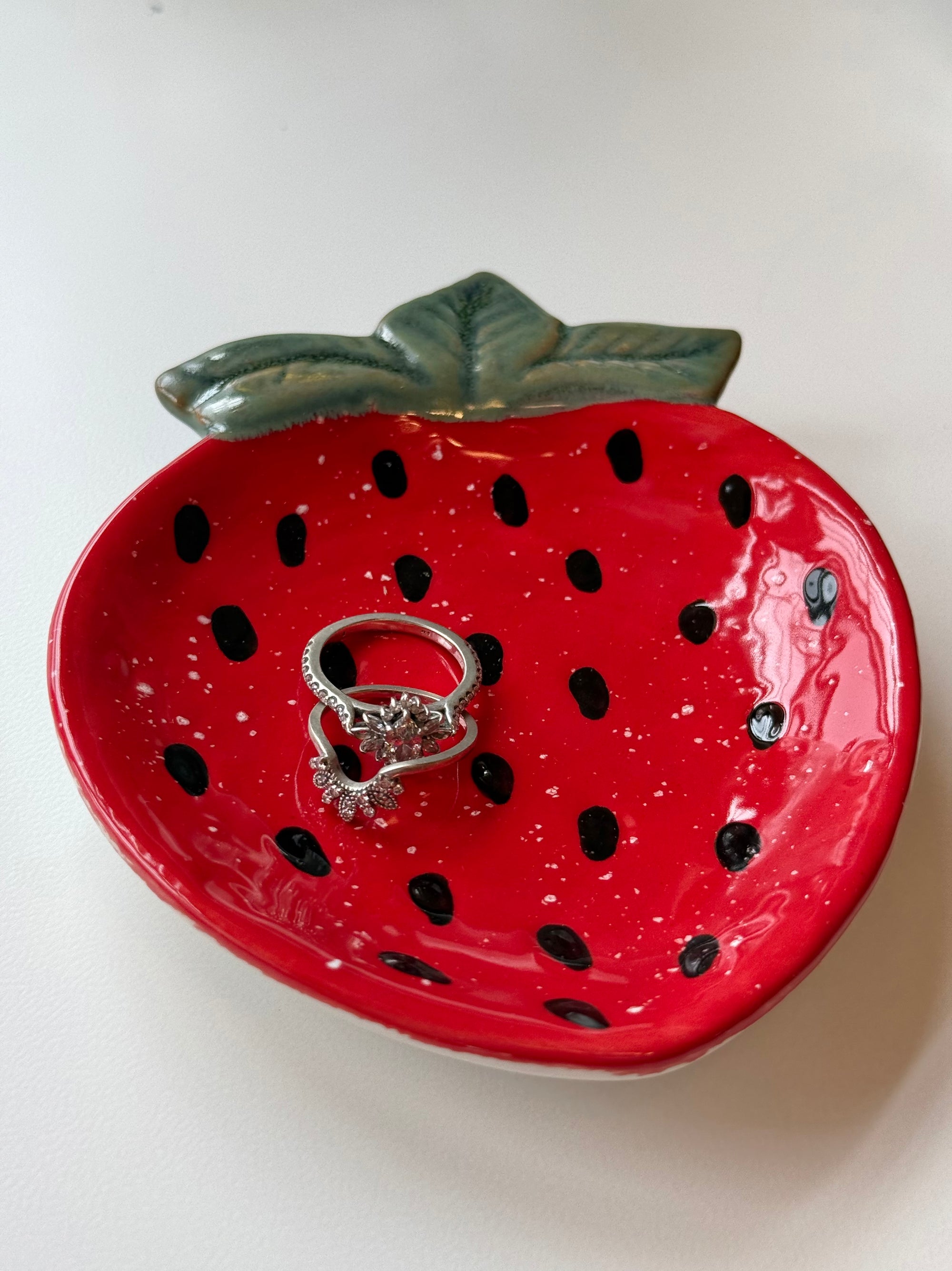 Strawberry Spoon Rest // Jewelry Dish