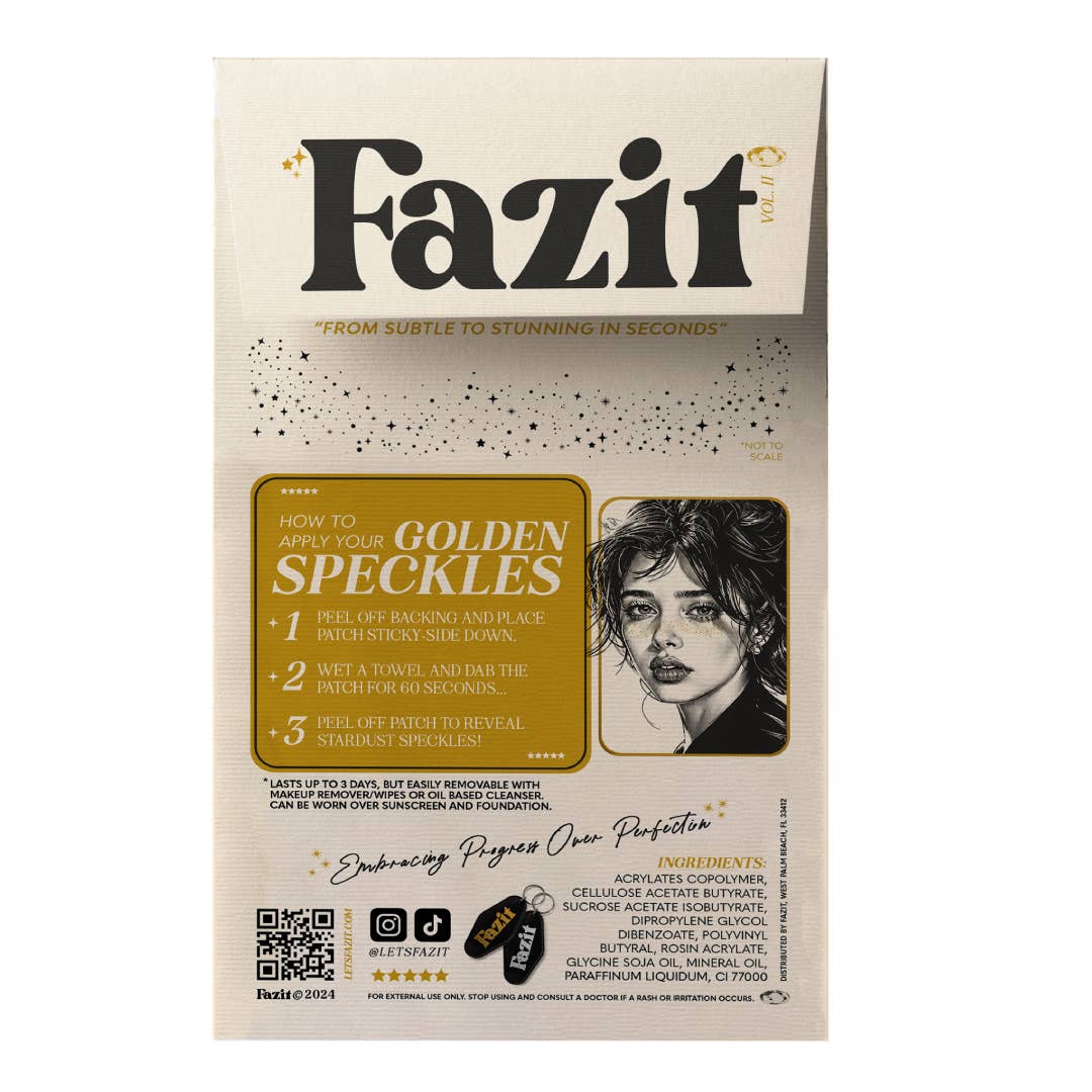 Fazit Makeup Patches Gold Face Glitter Makeup Speckles