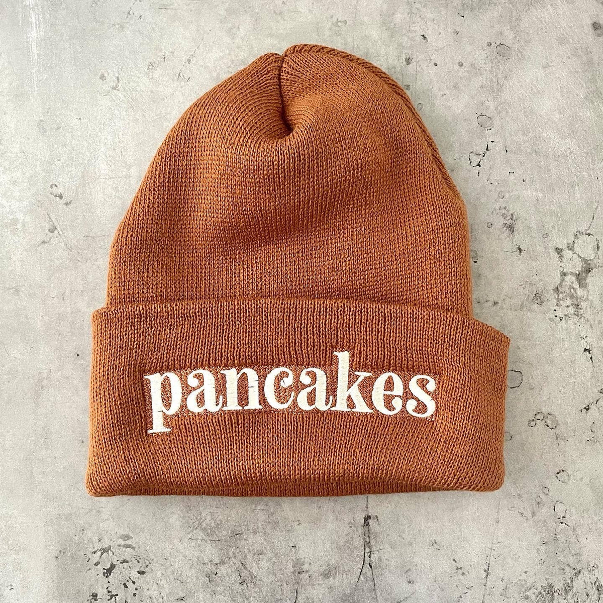 Pancakes knit beanie Winter hat Made in America usa foodie