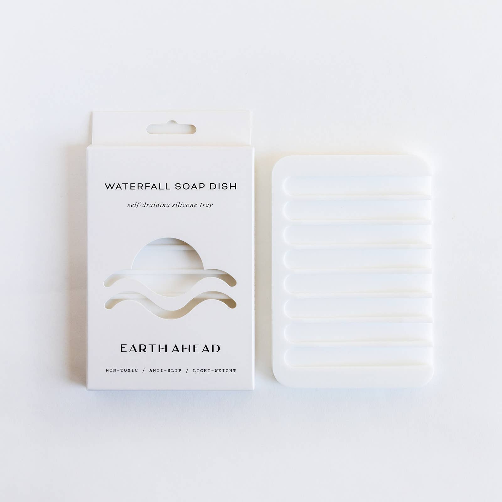 Waterfall Silicone Soap Dish - White