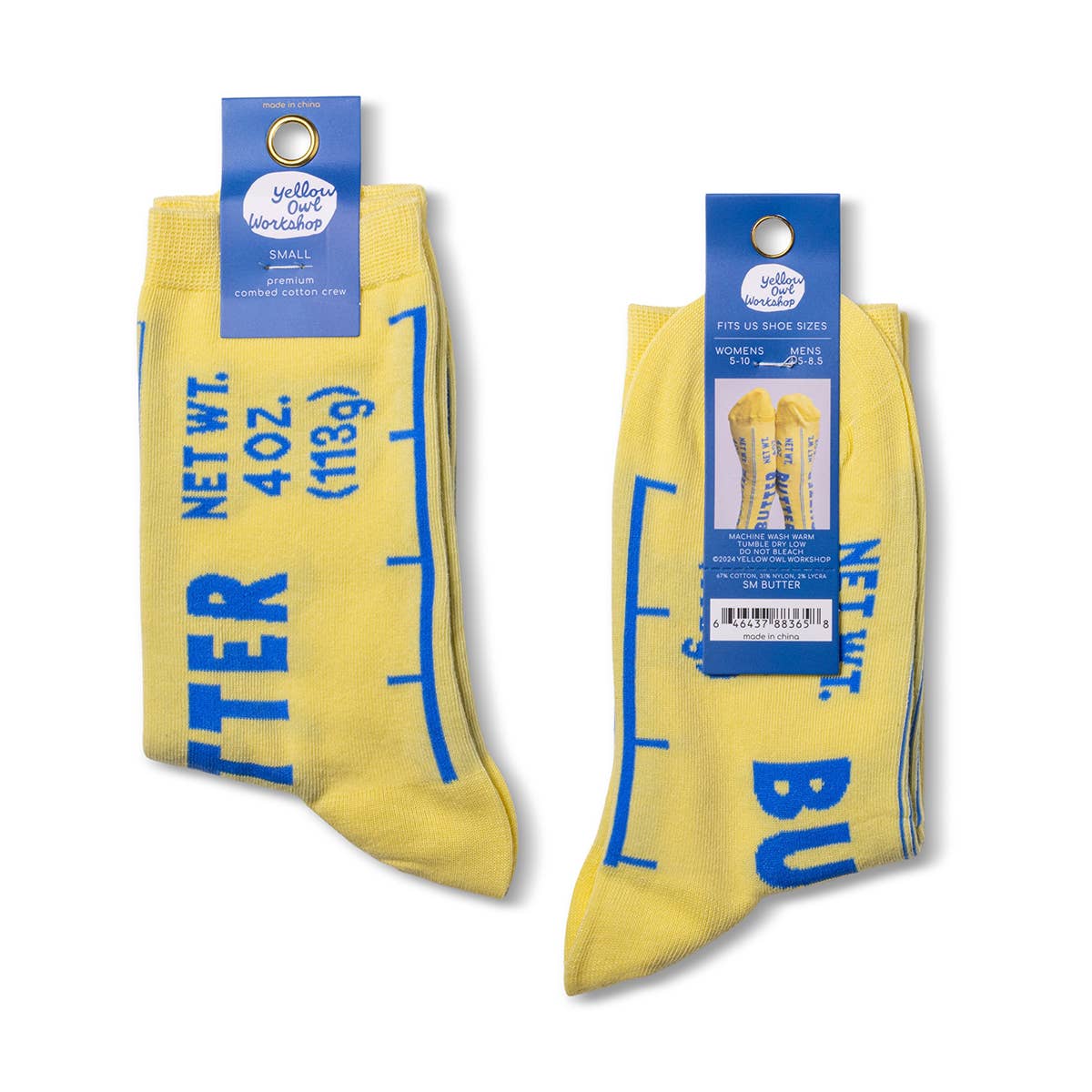 Butter Crew Socks | Foodie + Chef Gift | Small