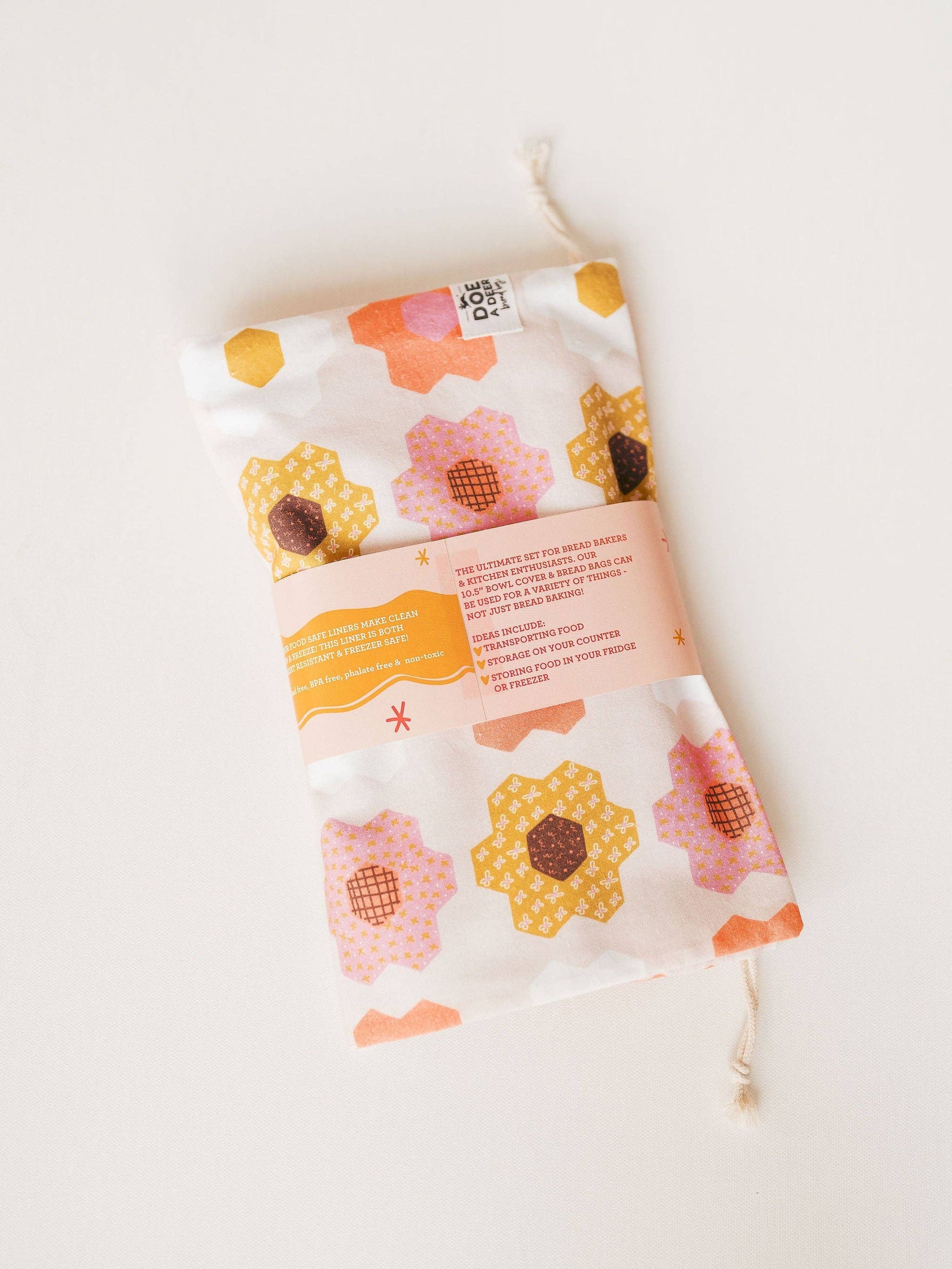 Flower Garden Bread Baker Set | Bread Bag & Bowl Cover