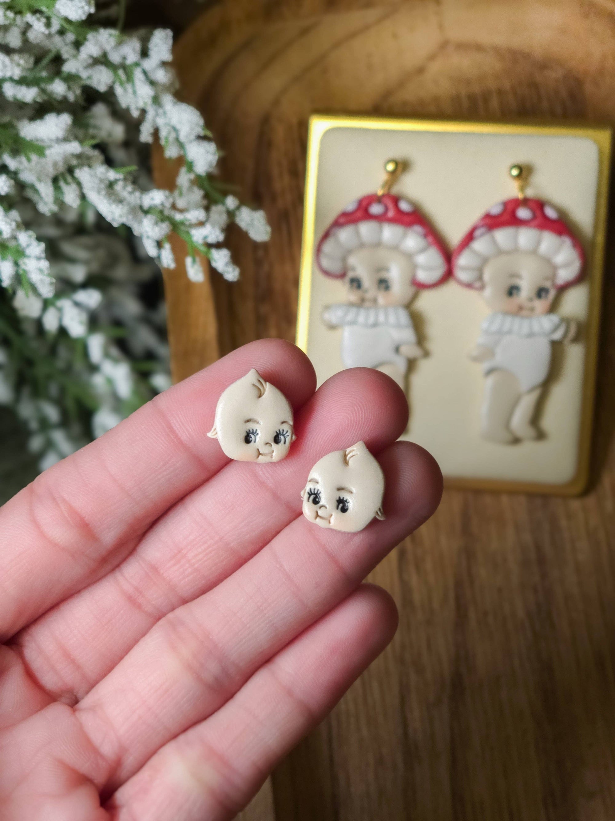 Kewpie Stud Earrings
