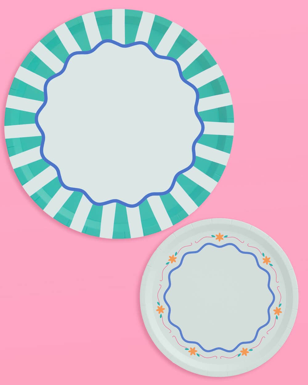 Italian Summer Plates | floral, stripe, summer party, bach