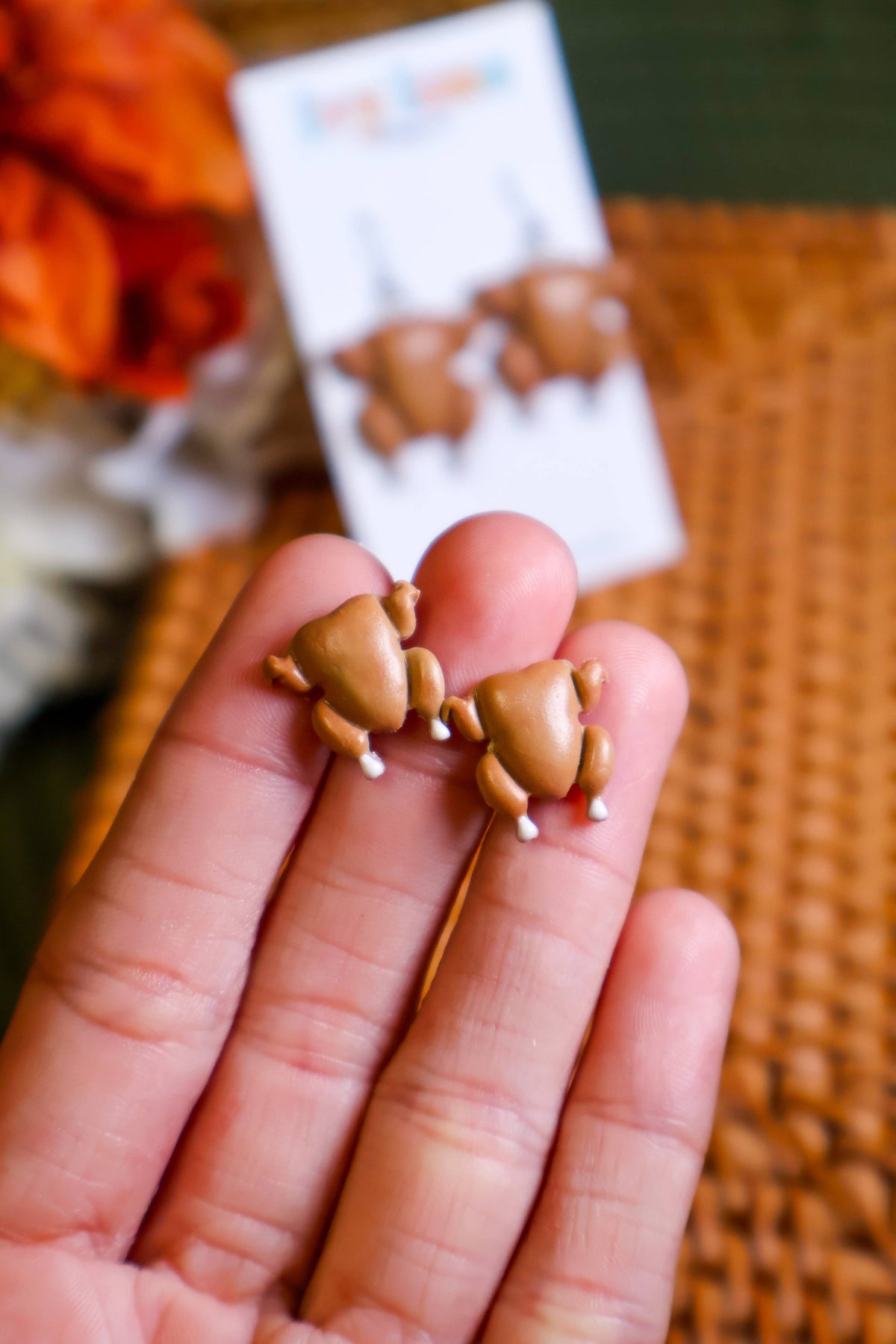 Thanksgiving Turkey Stud Earrings