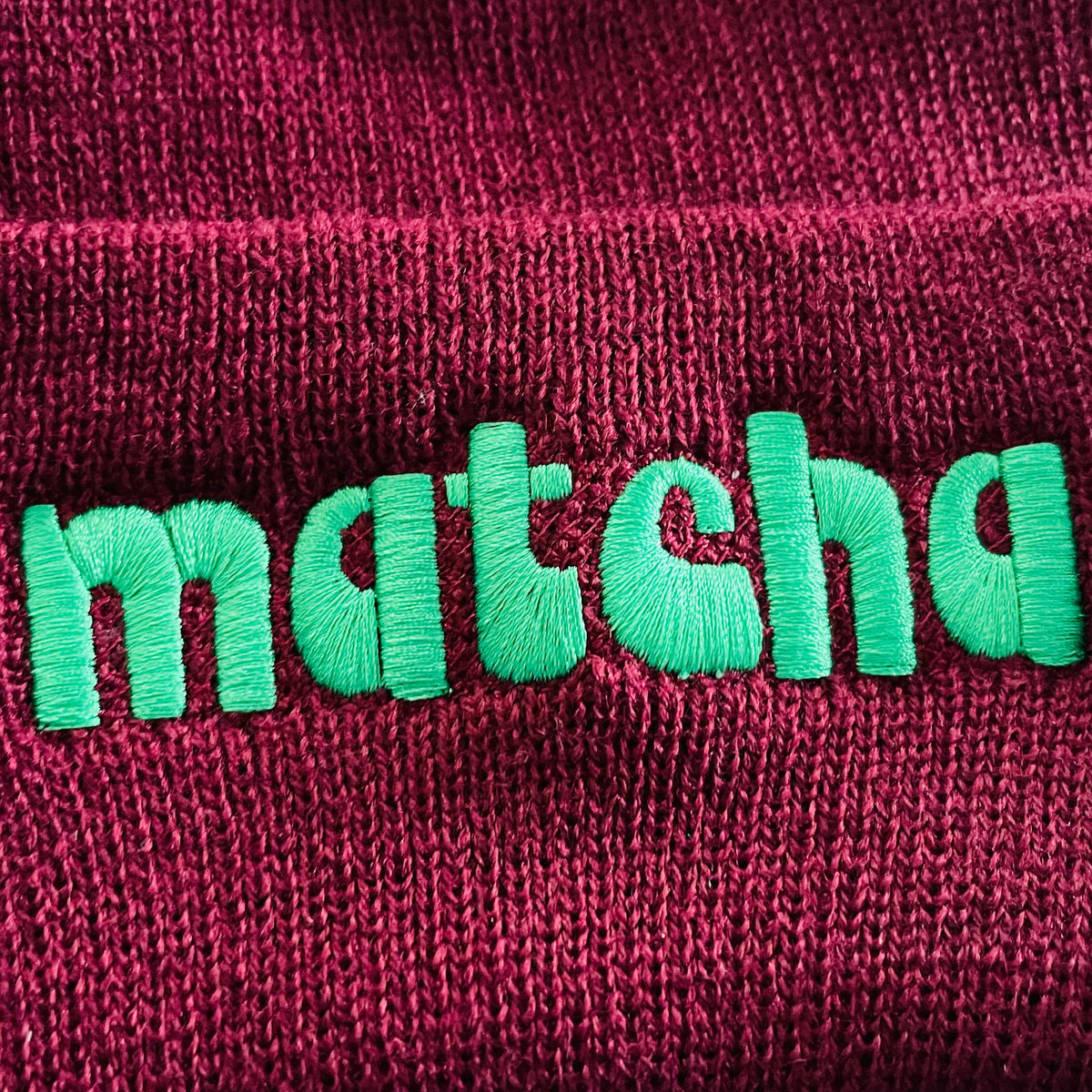 Matcha knit beanie Winter hat Made in America usa 