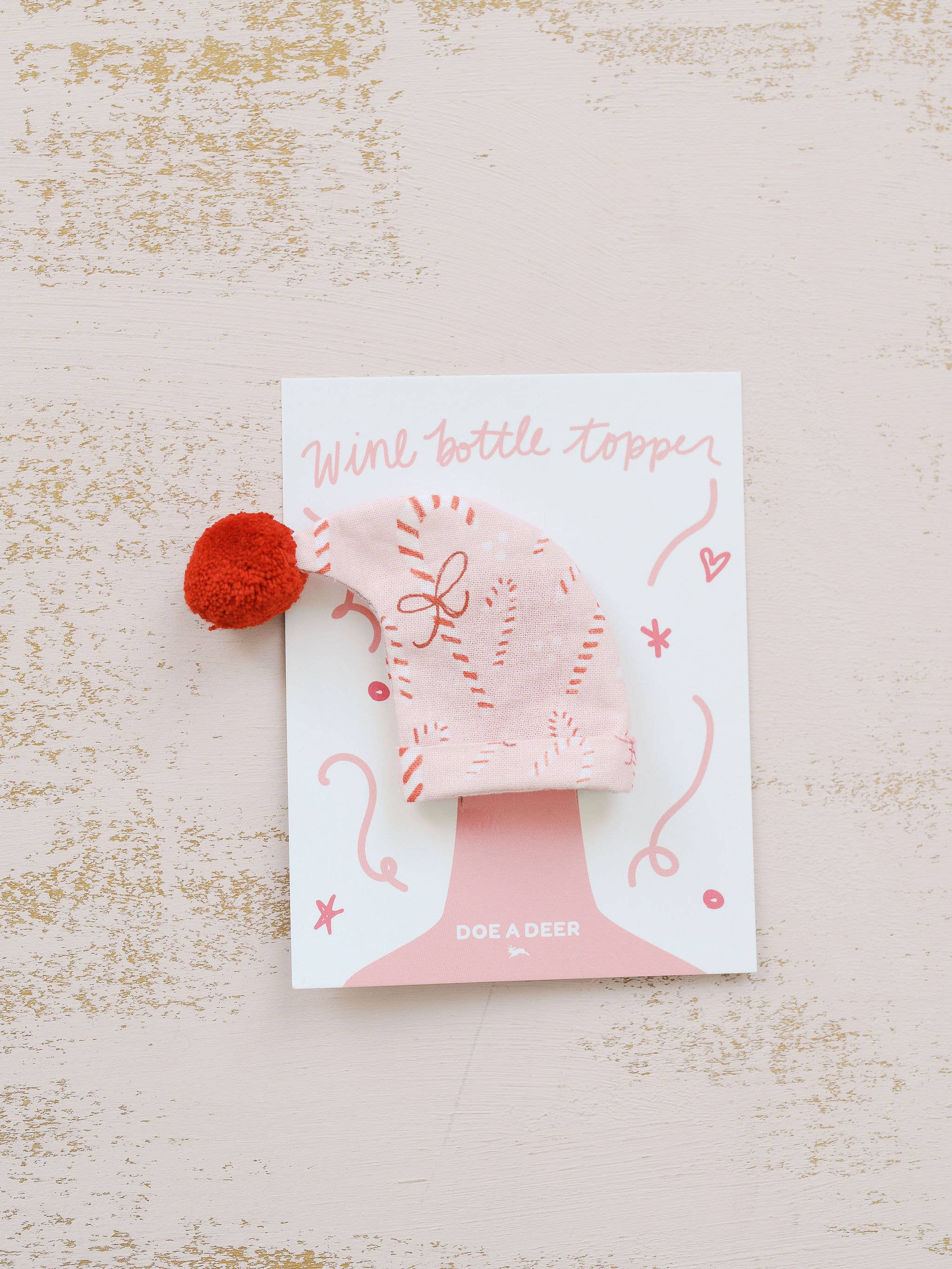 Candy Cane Wine Topper | Holiday, Christmas, Gifting