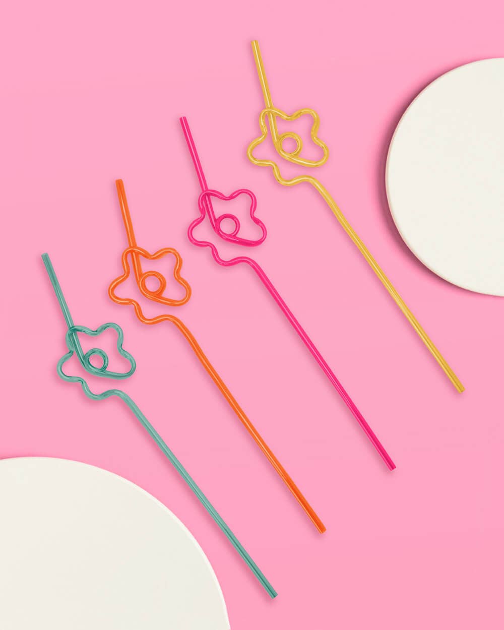 Flower Rainbow Straws, Bach Party Decor, Groovy Birthday