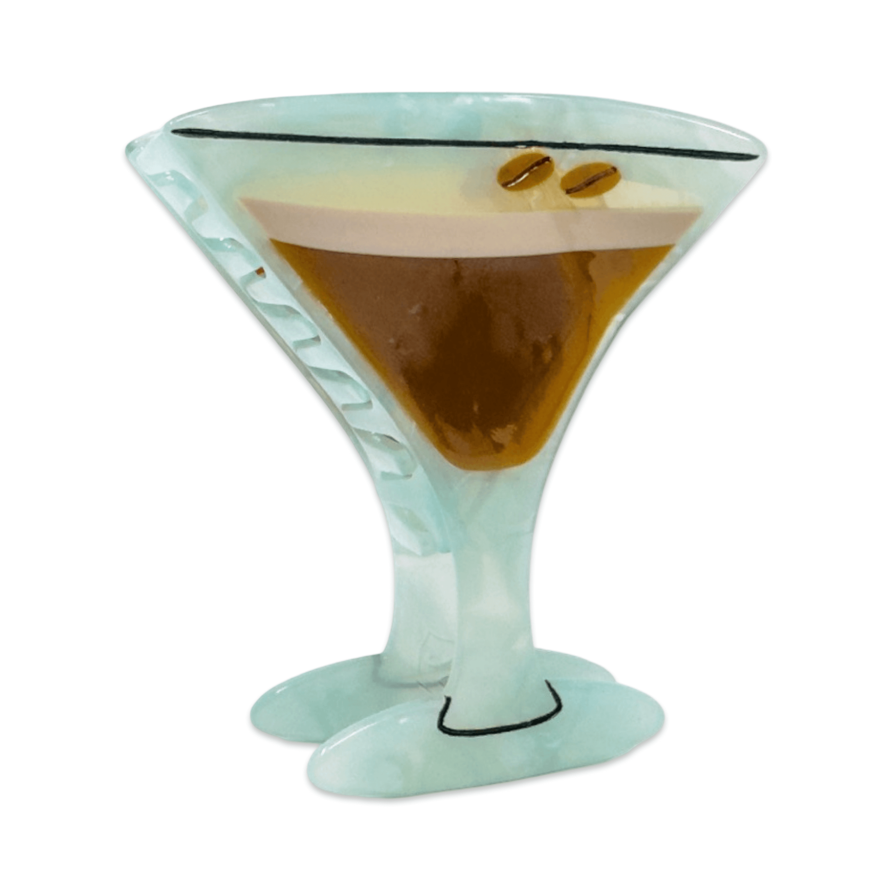 Large Espresso Martini Hair Claw Clip