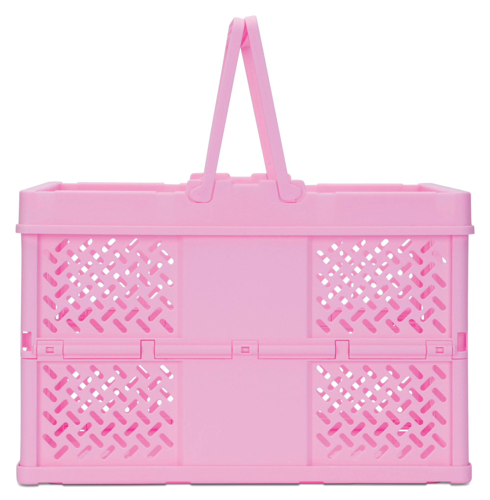 Pink Collapsible Storage Basket Crate