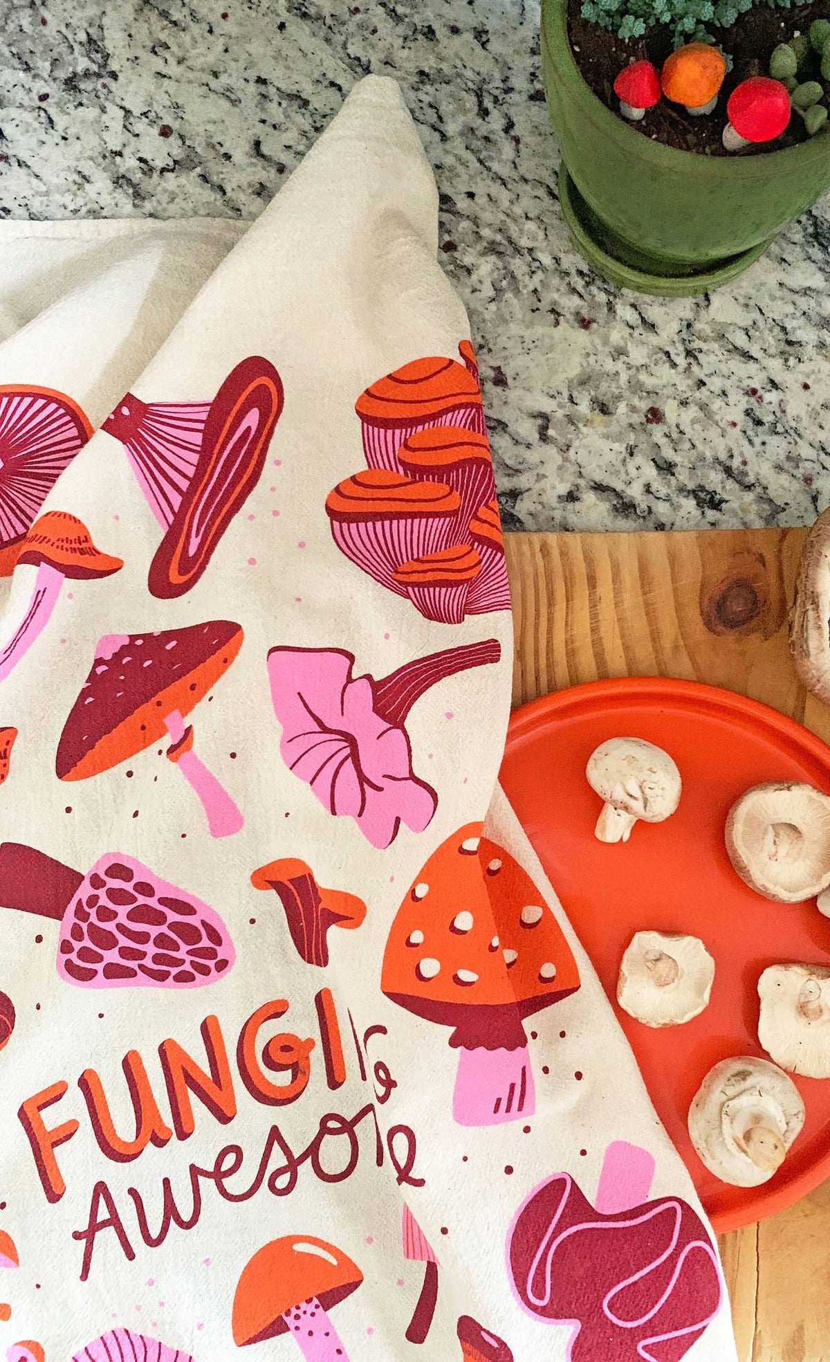 FALL FEAST (Mushroom, Gourd / Pumpkin) - Tea Towel Set of 2