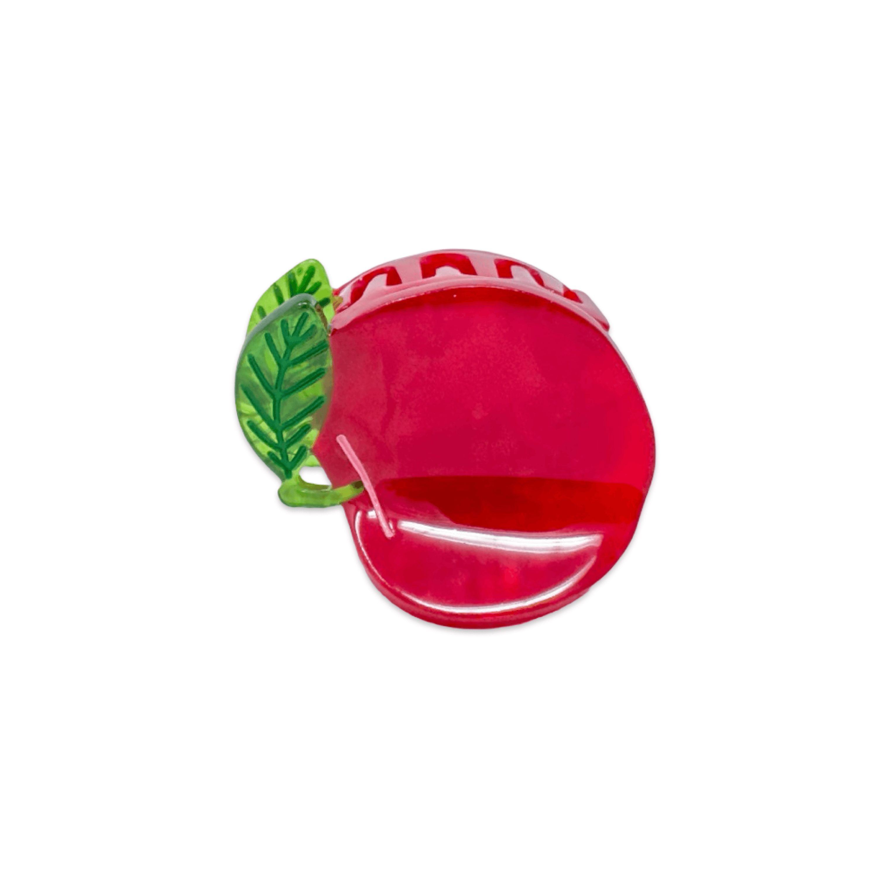 Mini Red Apple Hair Claw Clip