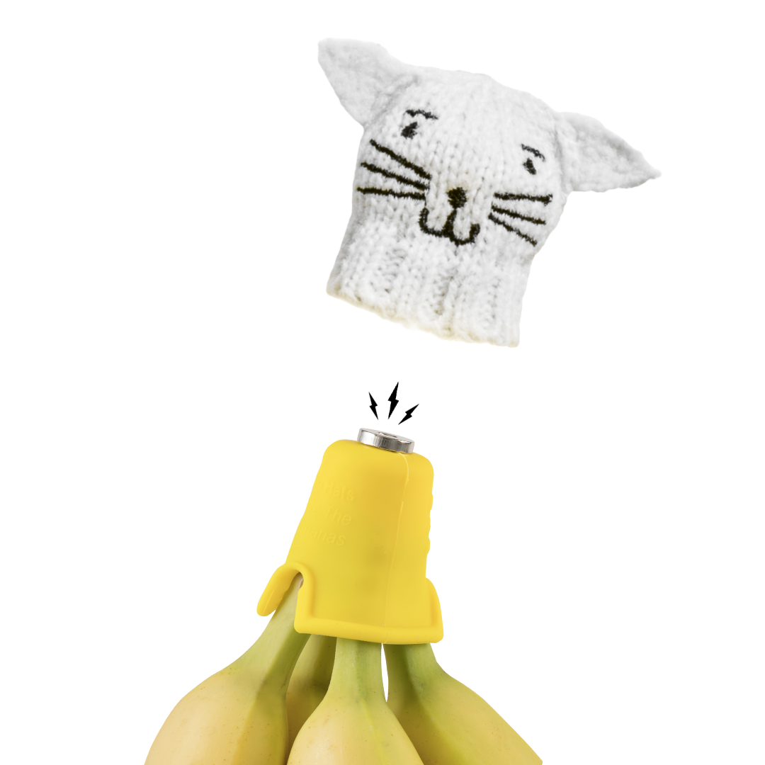 Cat Nana Hat | Includes 2 Stretchy Silicone Caps with Magnets