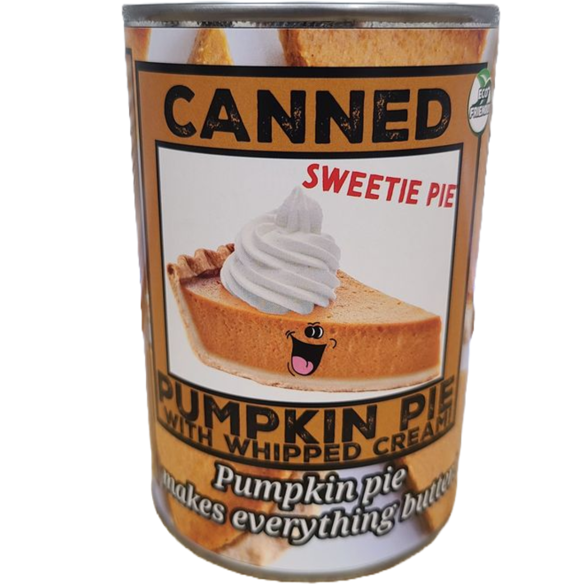 Canned Pumpkin Pie with Whipped Cream - Fall Plush Gift