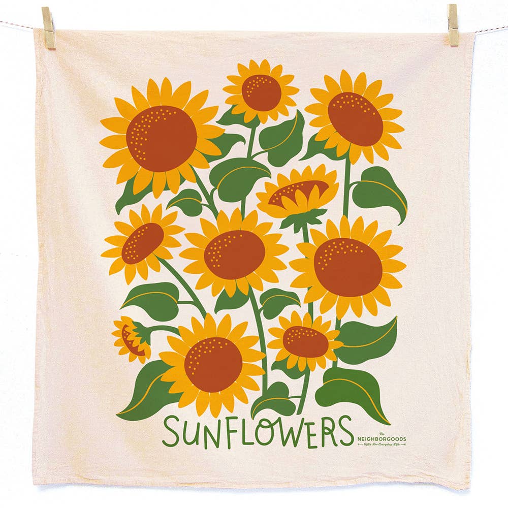 THE POLLINATOR (Sunflowers, Honey) - Tea Towel Set of 2