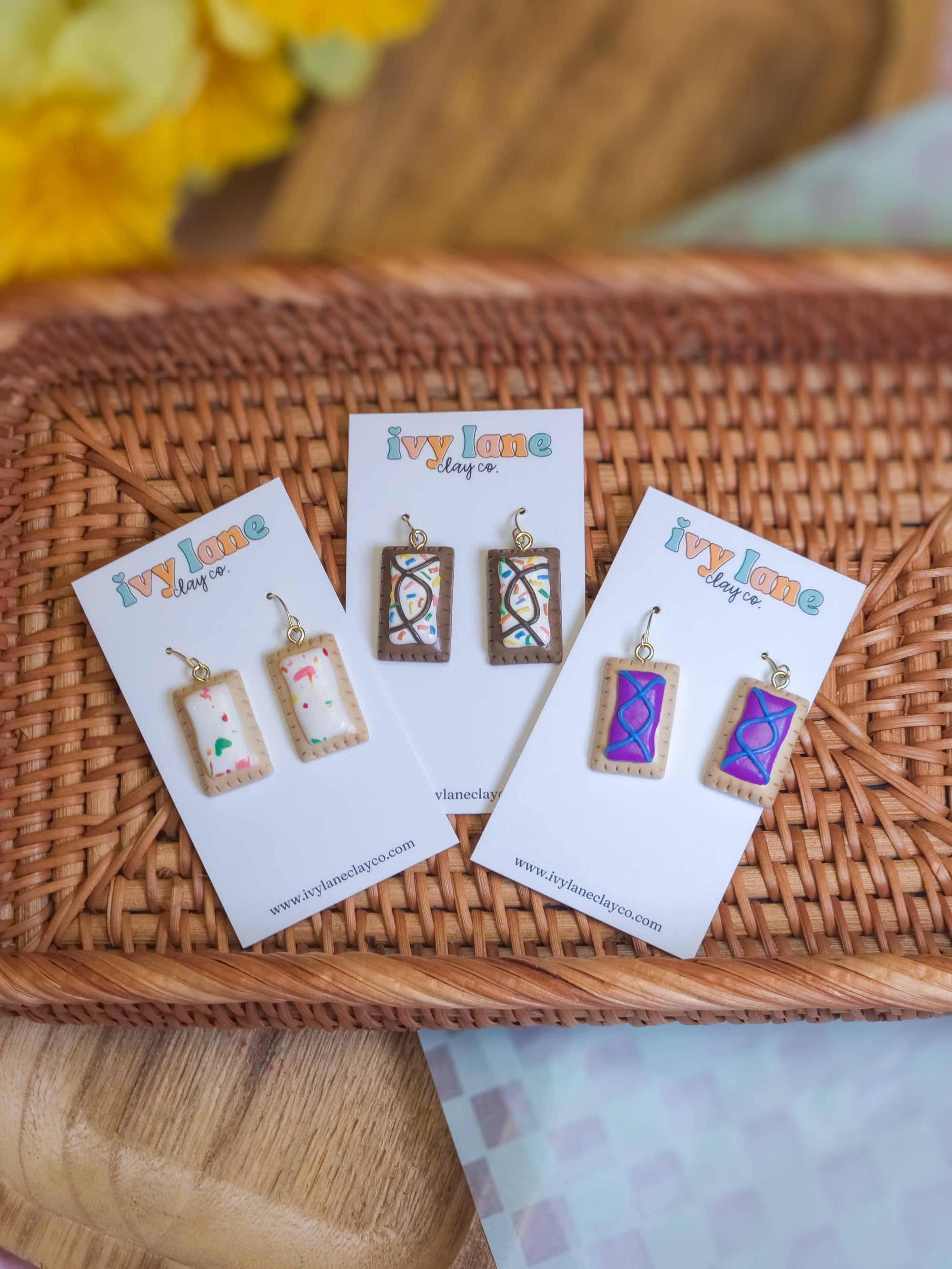 Frosted Toaster Pastry | Bakery | Food | Clay Earrings