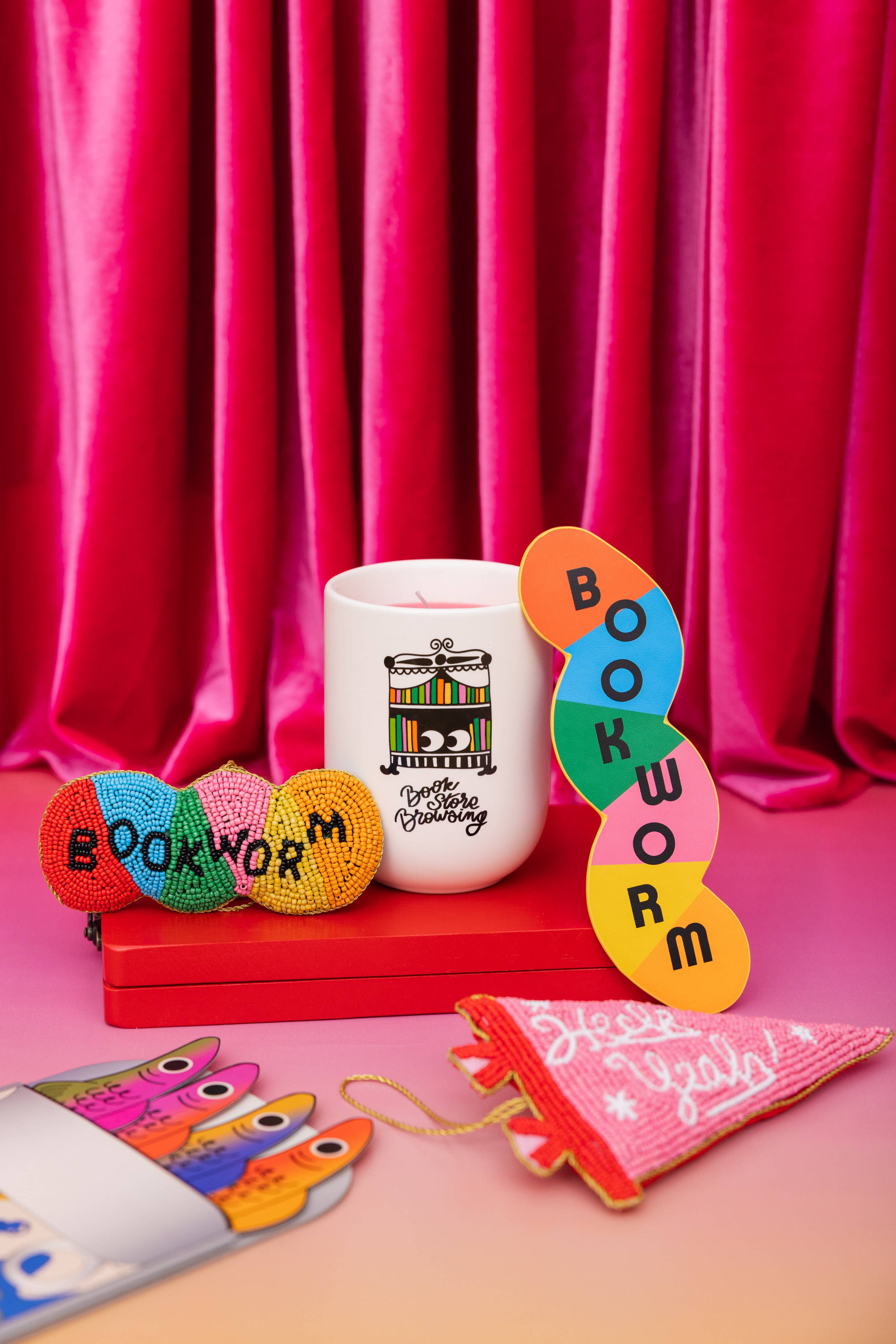 Beaded Ornament, Bookworm