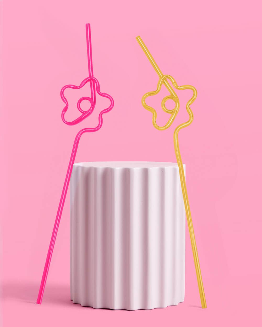 Flower Rainbow Straws, Bach Party Decor, Groovy Birthday
