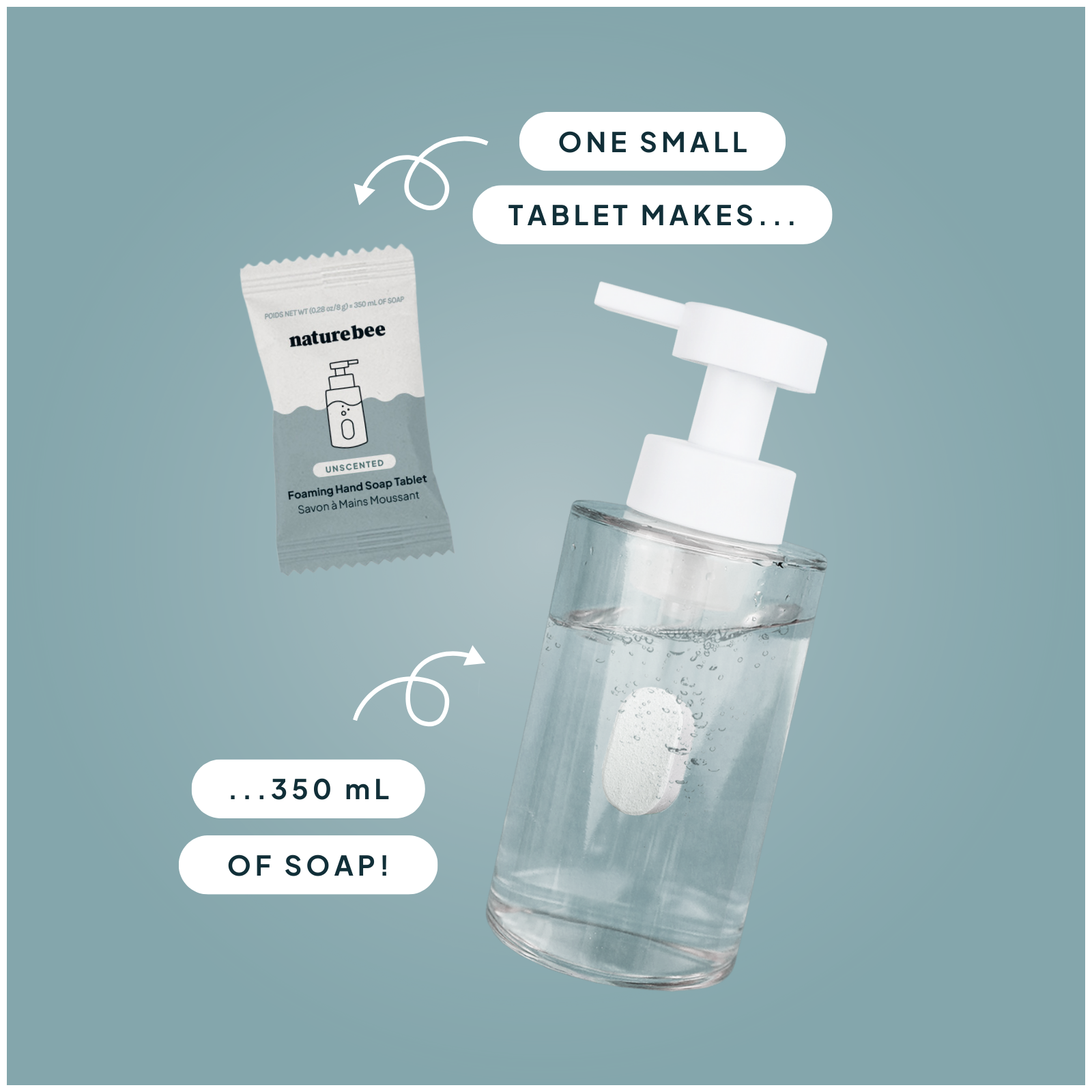 Unscented Concentrated Foaming Hand Soap Refill Tablet
