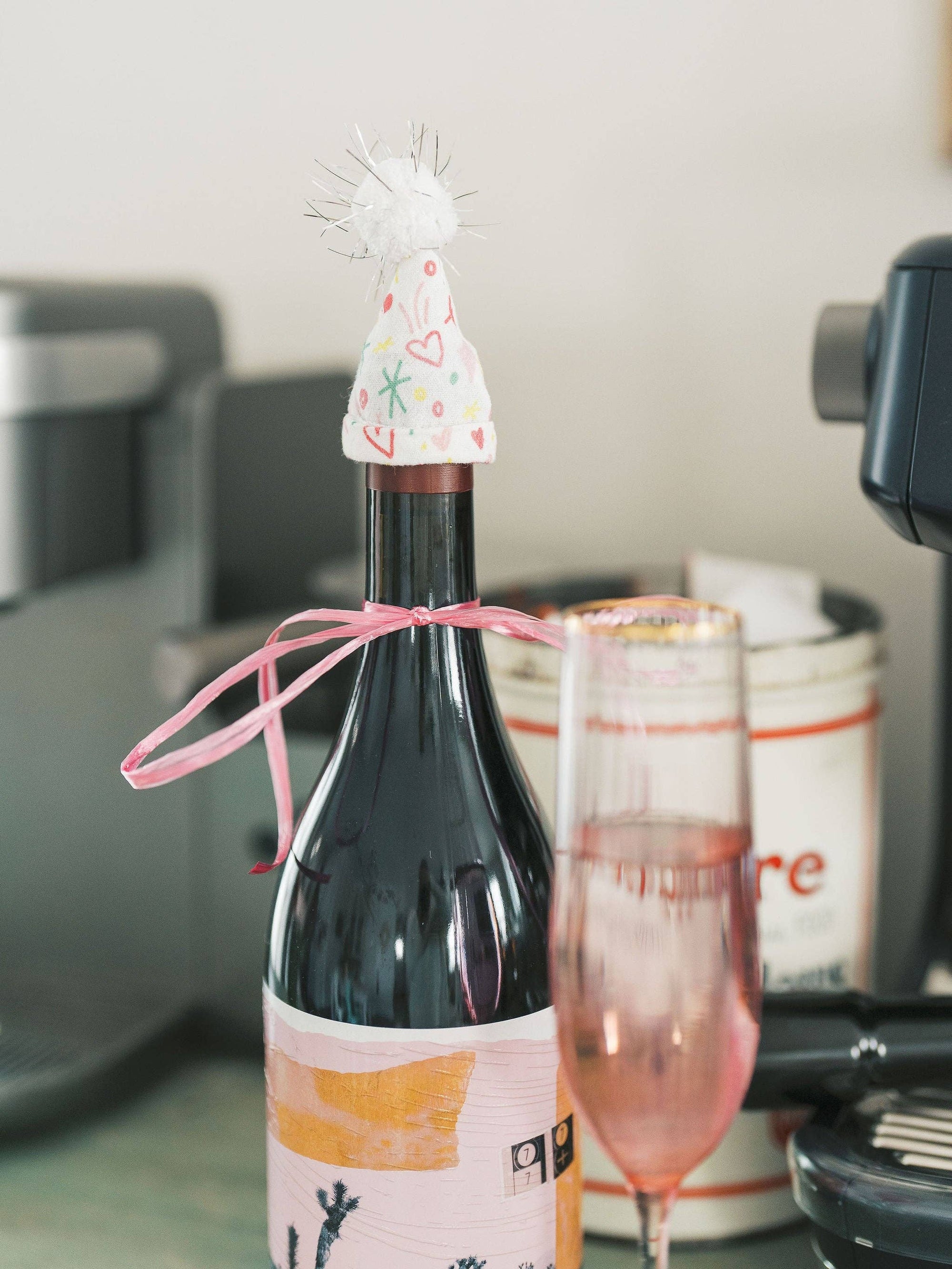 Confetti Wine Topper Hat | Birthday, Party, Celebrate