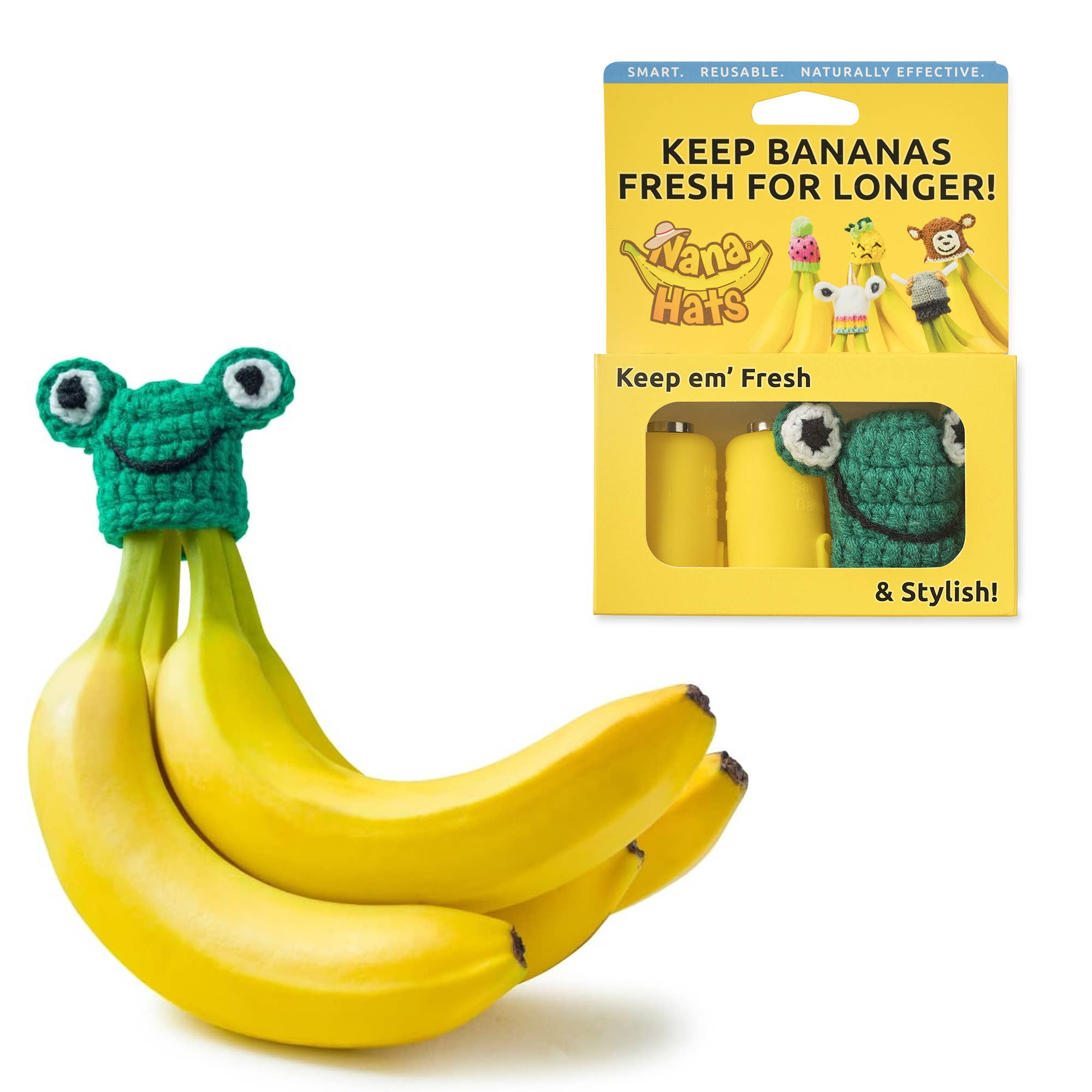 Frog Nana Hat | Includes 2 Stretchy Silicone Caps with Magnets