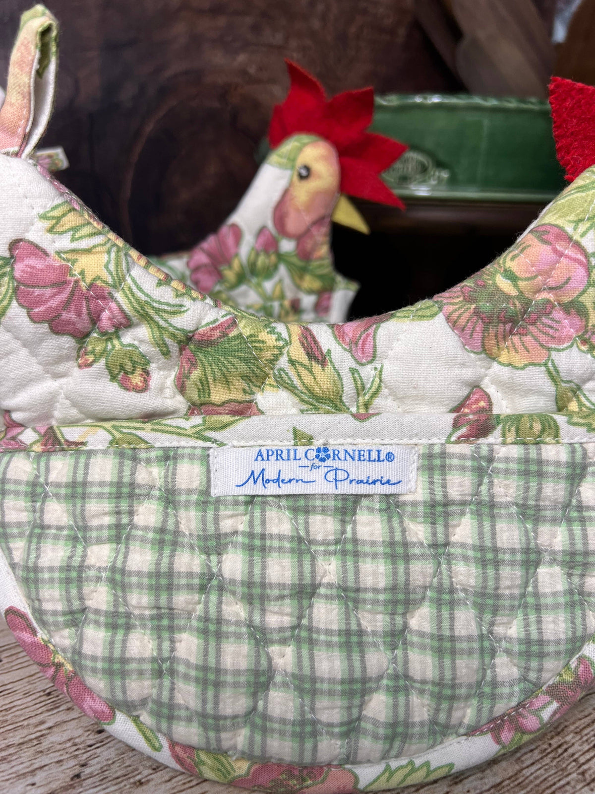 Happy Hen Mini Mitt in Cream Floral