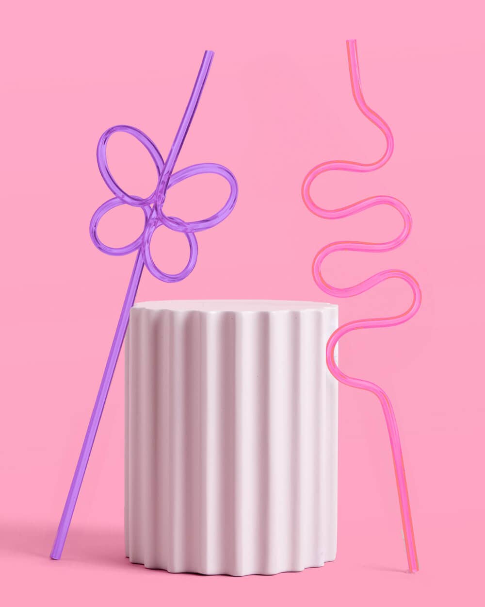 Reusable Rainbow Party Swirly Straws, Groovy Party Decor