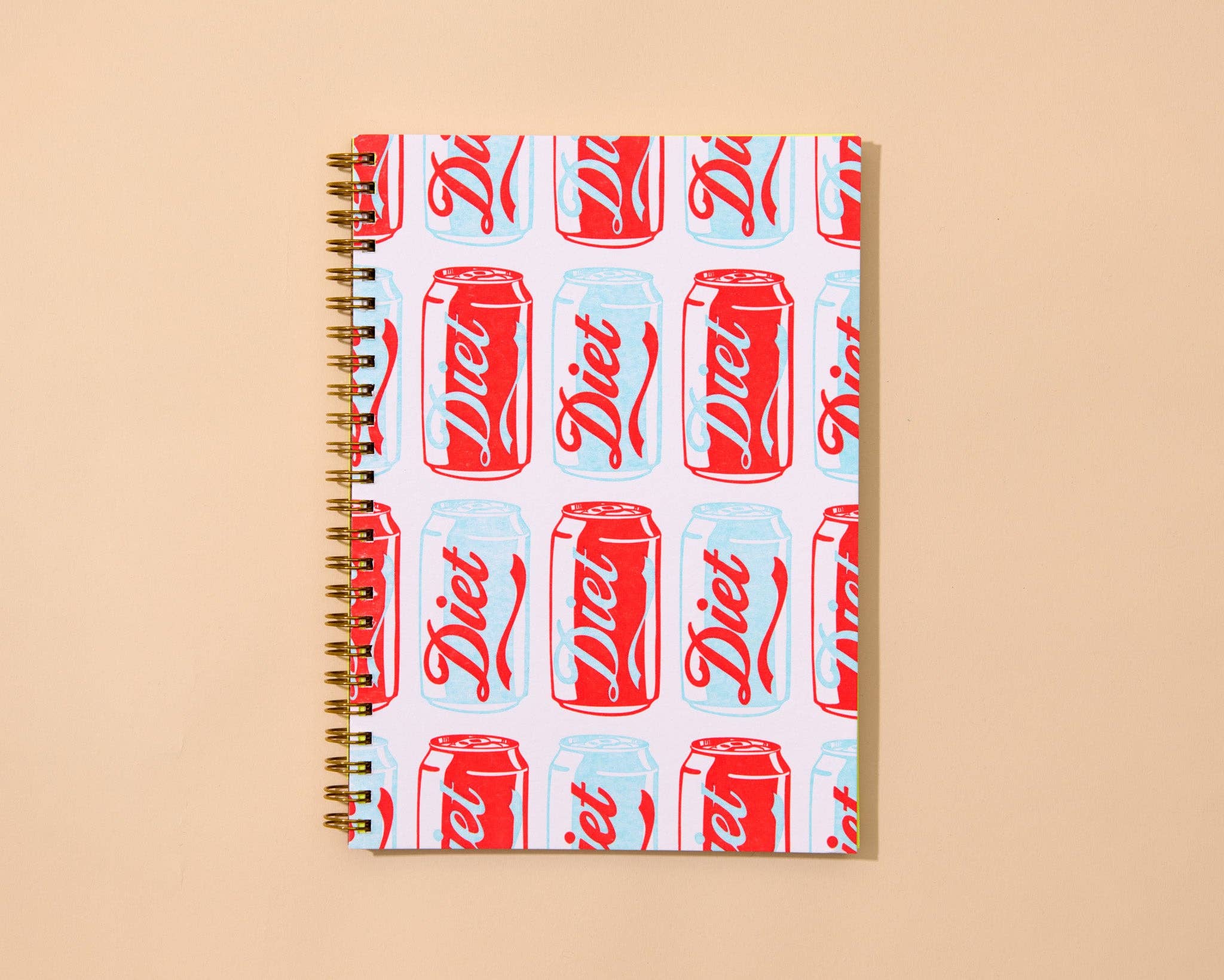 Letterpress A5 Lined Spiral Notebook—Diet Soda (Pop Art)