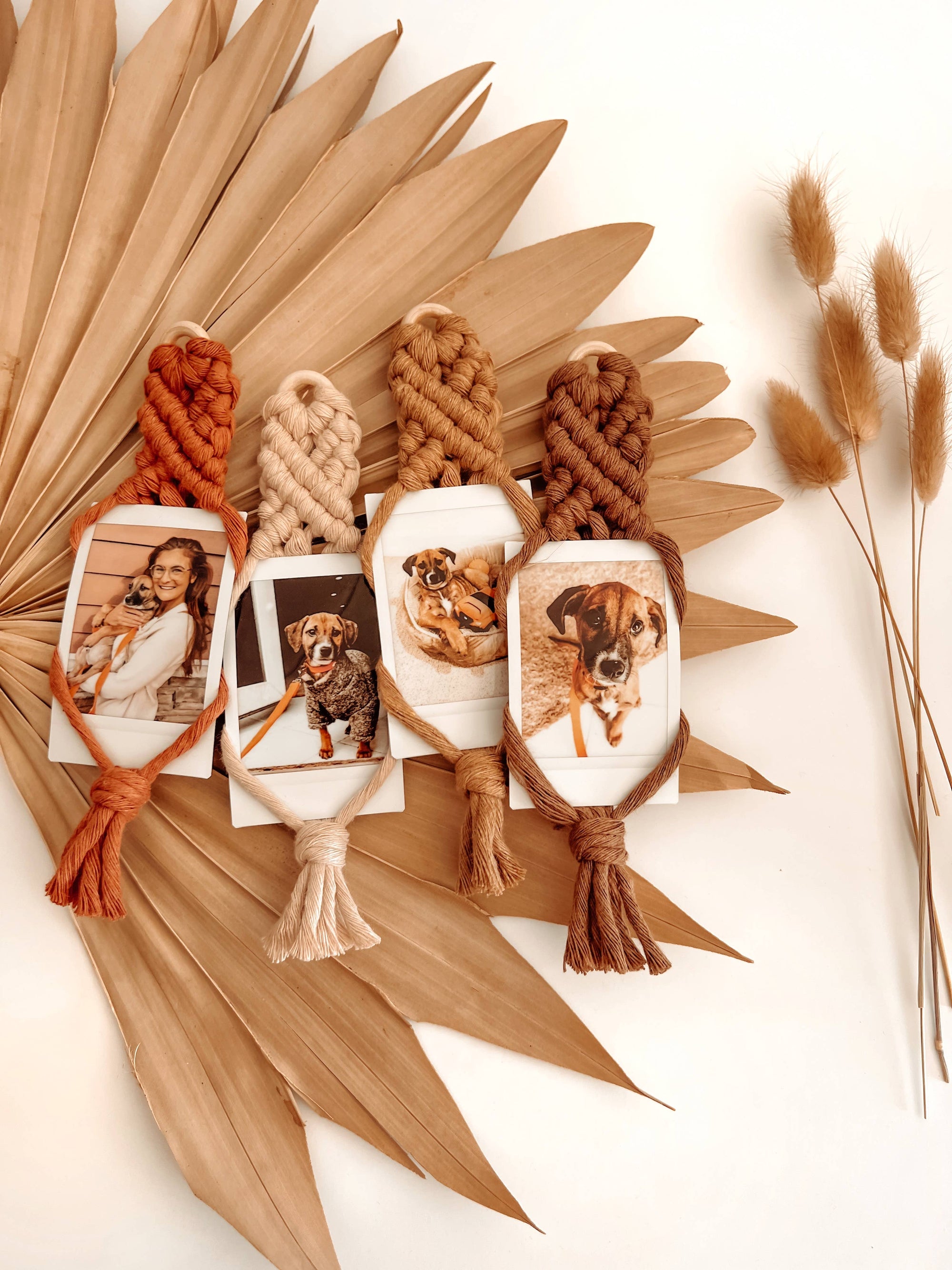 Macrame Polaroid Holder | Picture Hanging Magnet for Fridge