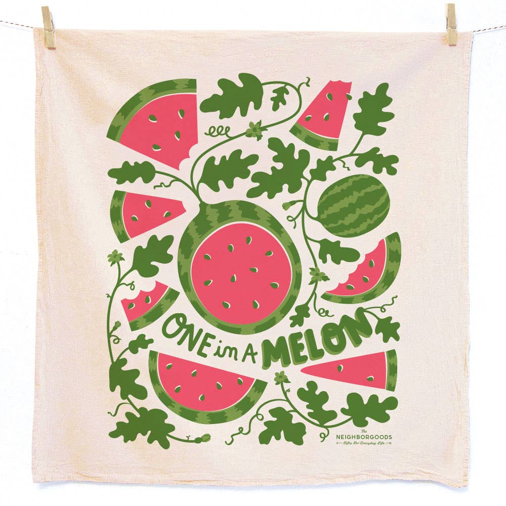 FRUIT STAND (Watermelon, Peach) - Tea Towel Set of 2