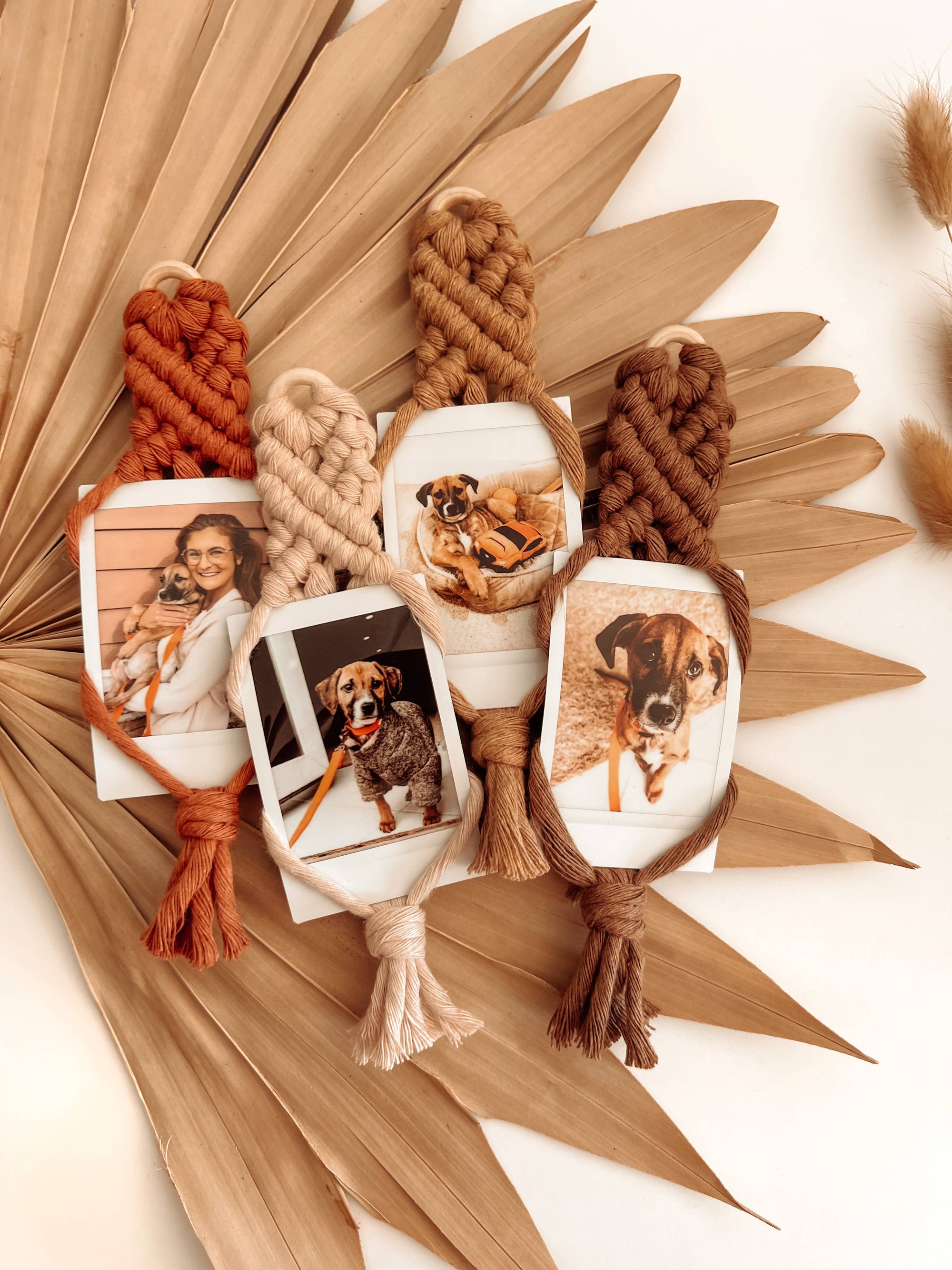 Macrame Polaroid Holder | Picture Hanging Magnet for Fridge