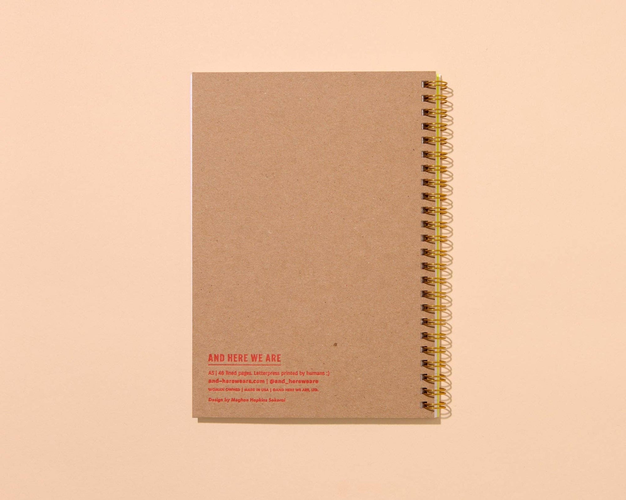 Letterpress A5 Lined Spiral Notebook—Hot Dogs (Summer)