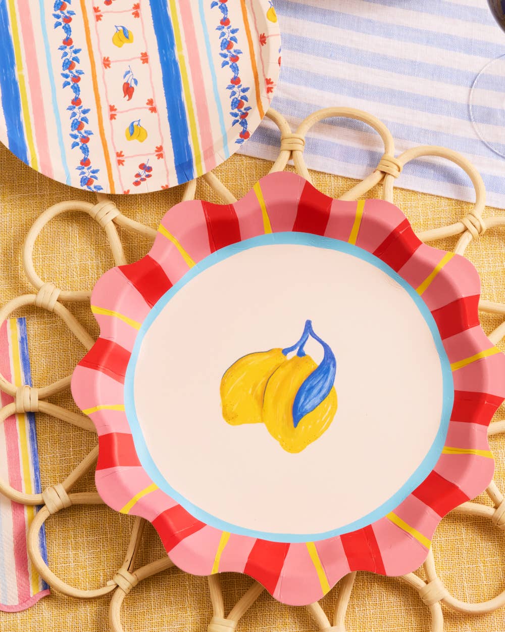 Italian Capri Plates | summer party, bridal, lemon