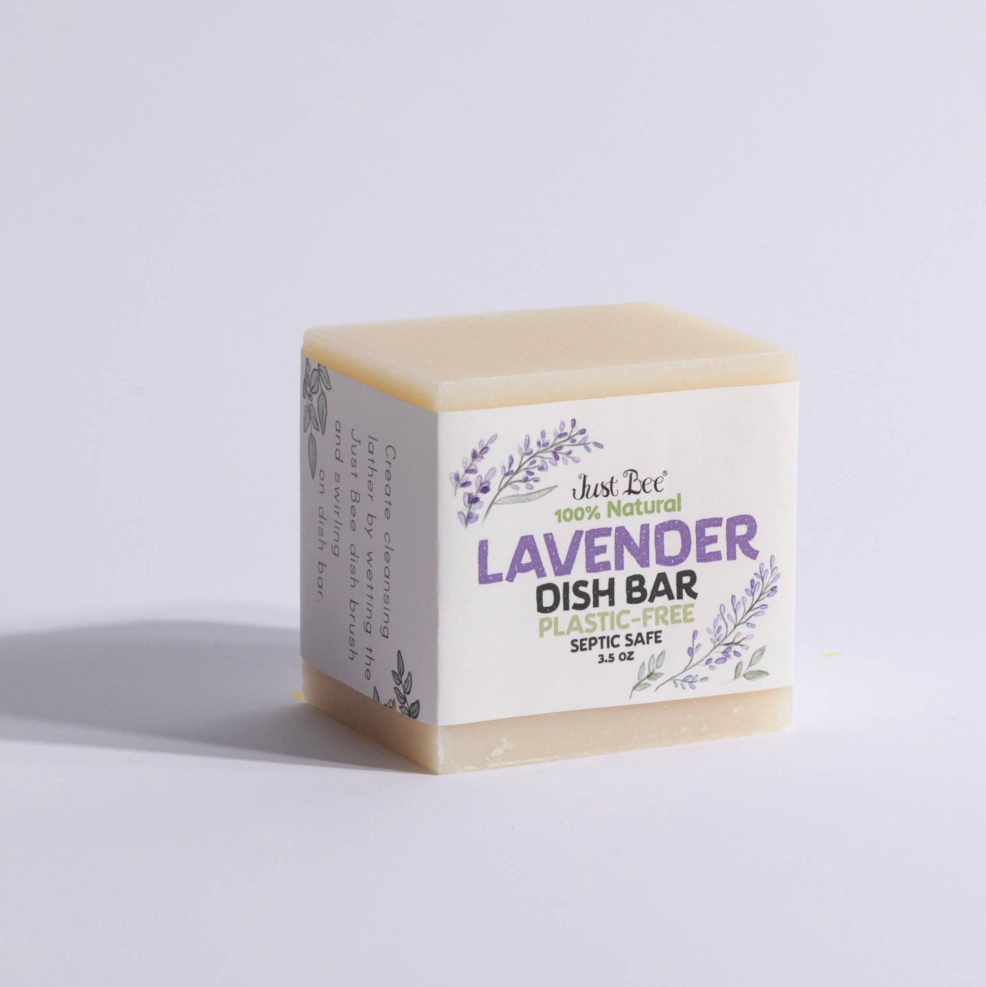 Lavender Dish Bar - Plastic Free by Just Bee