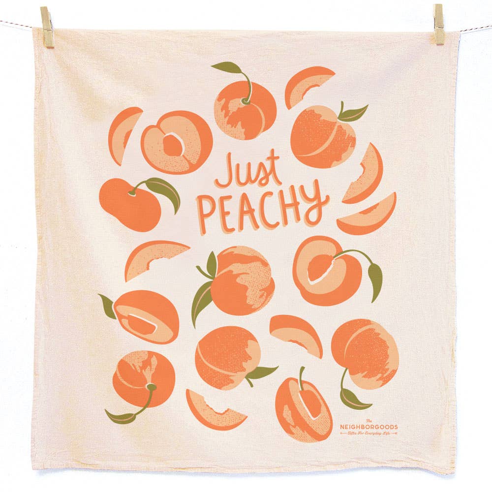 FRUIT STAND (Watermelon, Peach) - Tea Towel Set of 2