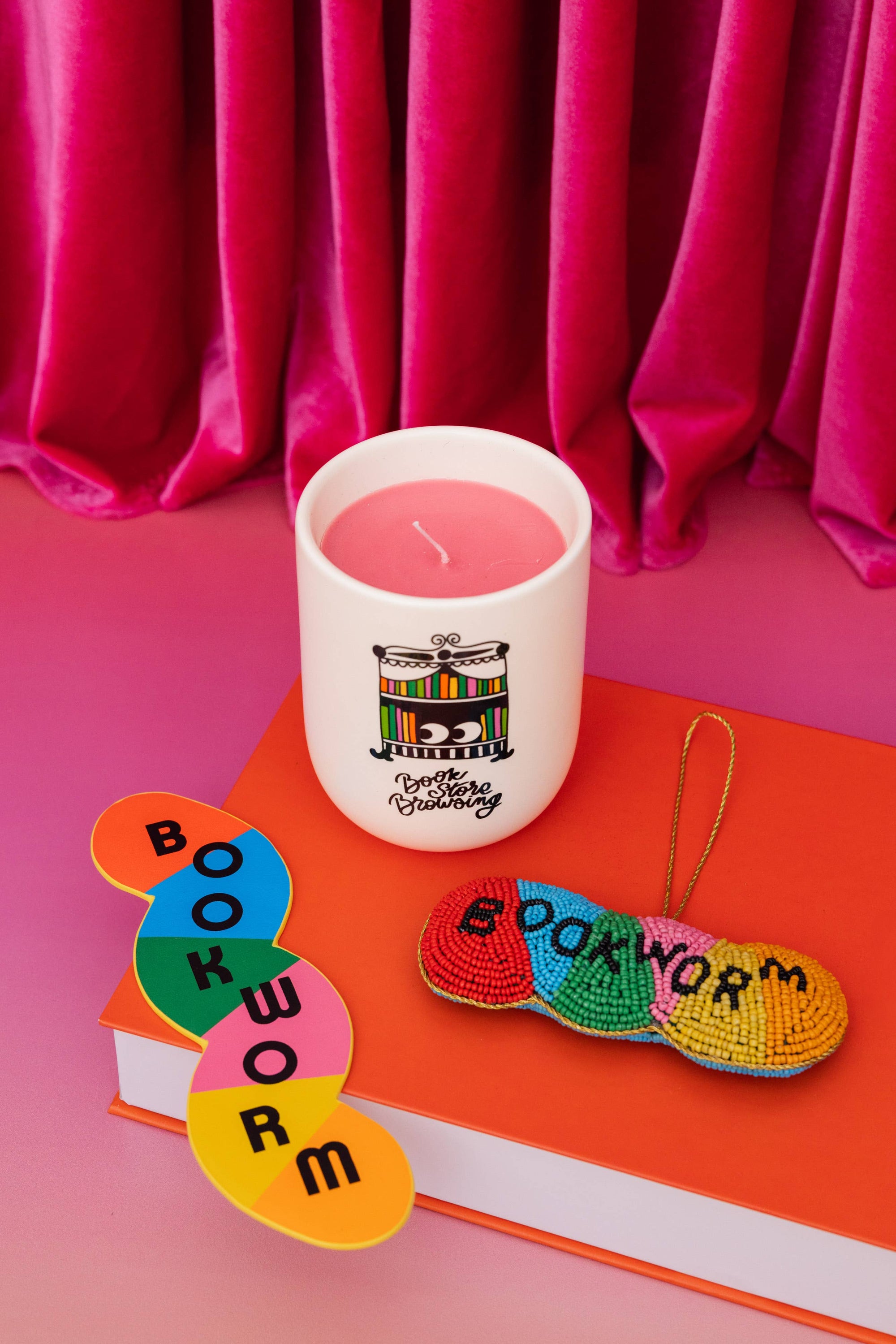 Beaded Ornament, Bookworm