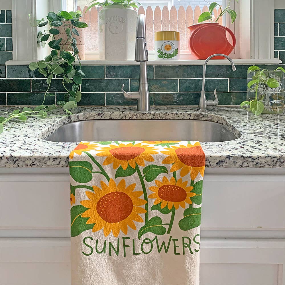 THE POLLINATOR (Sunflowers, Honey) - Tea Towel Set of 2