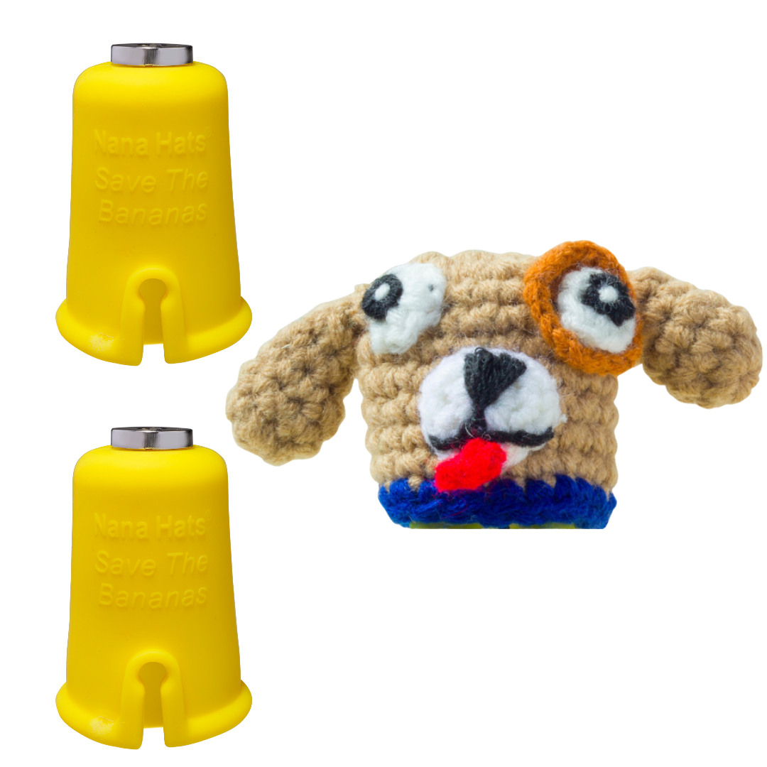 Dog Nana Hat | Includes 2 Stretchy Silicone Caps with Magnets