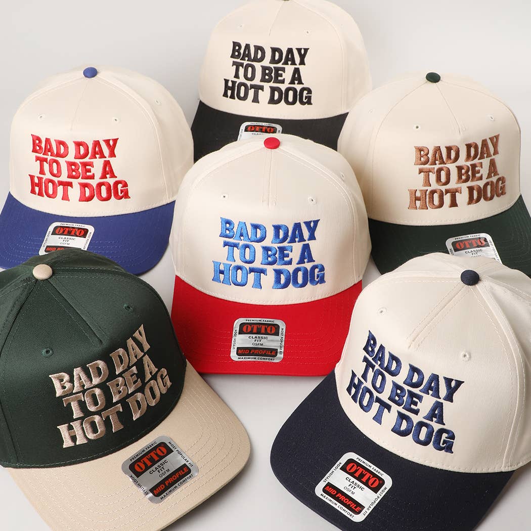 BAD DAY TO BE A HOT DOG Embroidered Trucker Hat
